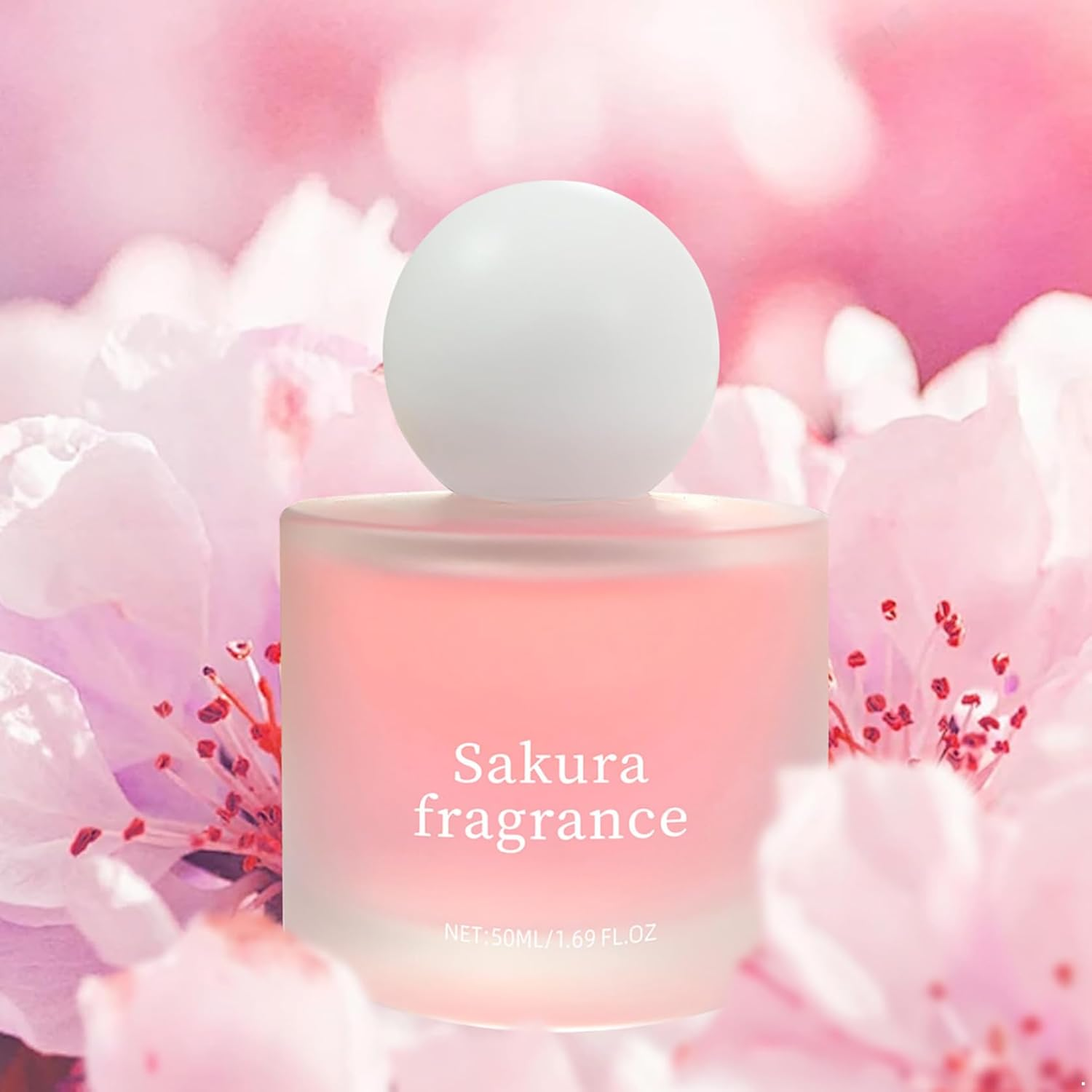 Hedmy Floral Perfume for Women Cherry Blossom Scent 50Ml Sweet Soft Aroma Long Lasting Luxury Fragrance Mist Alcohol Free Spray Pink One Size image number 4