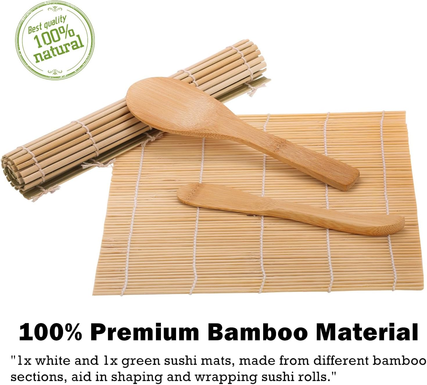 FUNGYAND Sushi Making Kit, All in One Sushi Bazooka Maker with Bamboo Mats, Bamboo Chopsticks, Avocado Slicer, Paddle, Spreader, Sushi Knife, Chopsticks Holder, Cotton Bag, DIY Sushi Roller Machine image number 1