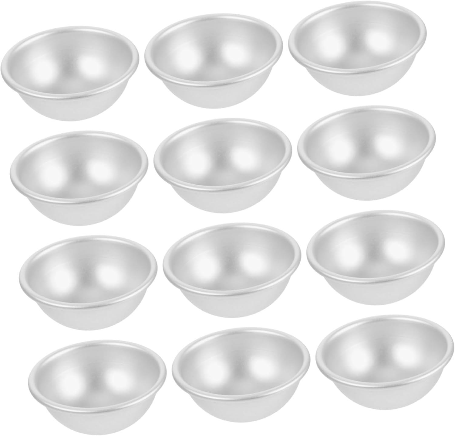 24Pcs DIY Bath Bomb Molds Bath Salt Molds Semicircular Aluminium Alloy Easy Clean Home Professional image number 4