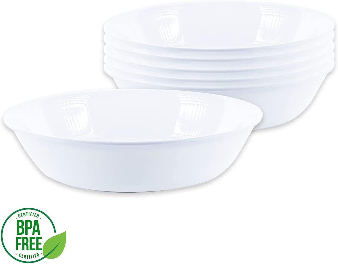 Home Master round Melamine Bowl, White, 20 Cm Diameter X 5 Cm Size image number 2