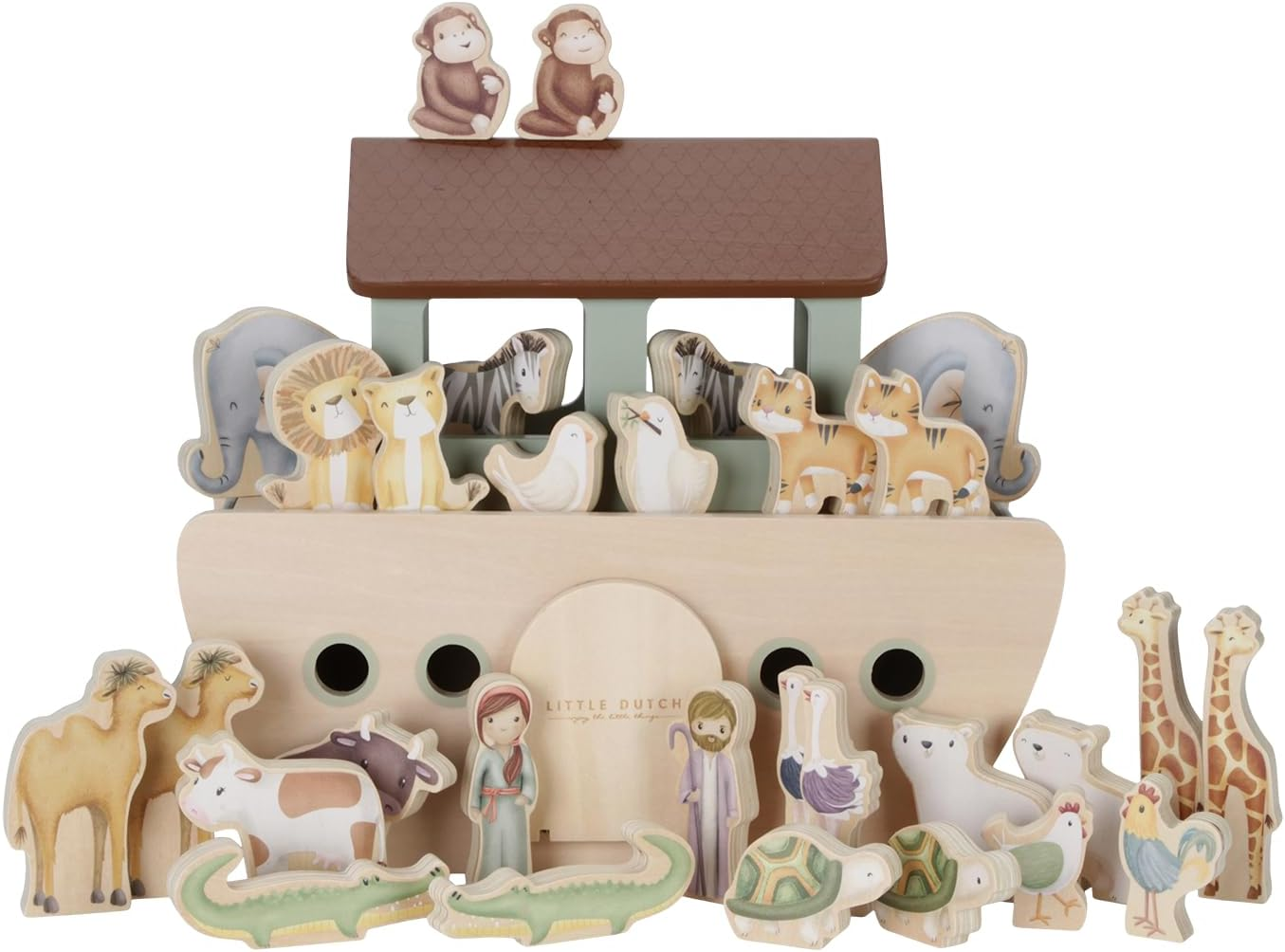 Little Dutch Wooden Noah'S Ark Playset