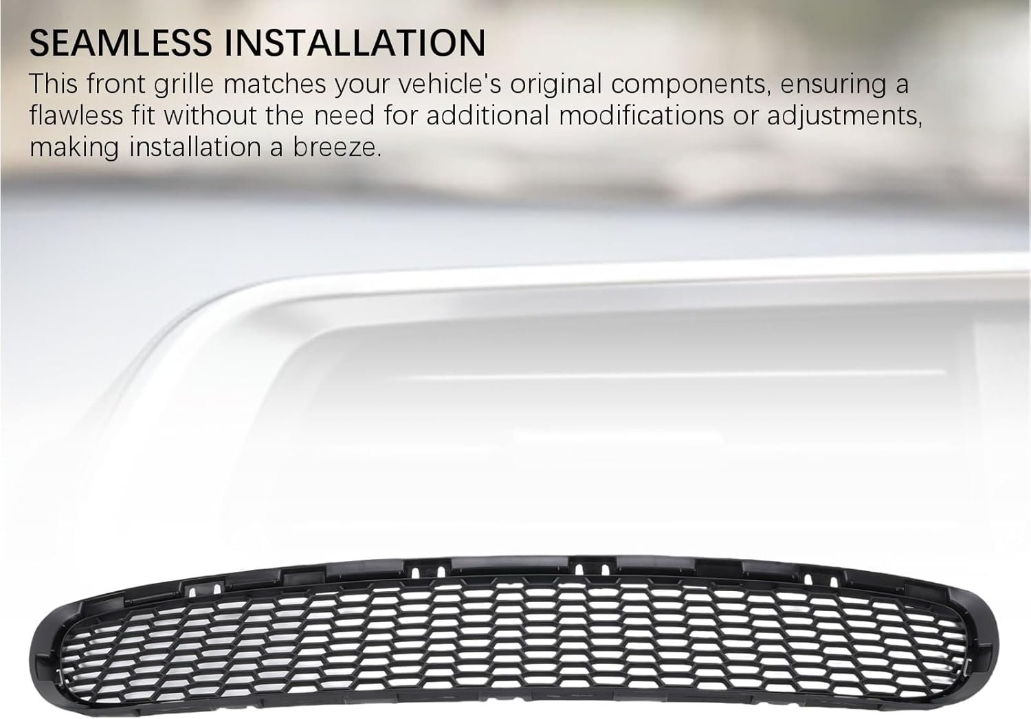 Asixxsix Front Bumper Grille, Textured Black ABS Replacement Compatible with M5 F10 2012 2013 2014 2015 2016, Snap on Installation OE Number 51118047391, Snap on Installation image number 1