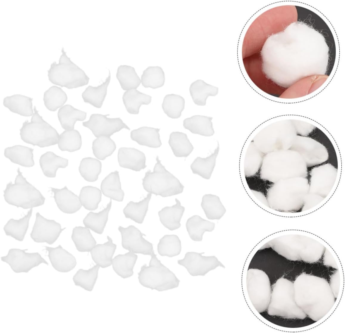 4Packs Nail Gel Cleaning Cotton Balls Absorbent Cotton Pads for Nail Polish Removal Makeup Removal image number 6