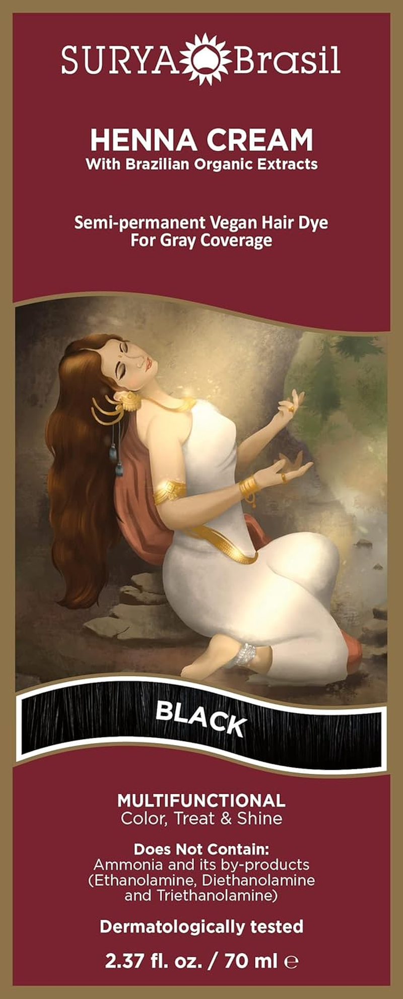 Surya Brasil Henna Cream, Black 2.37 Oz image number 6