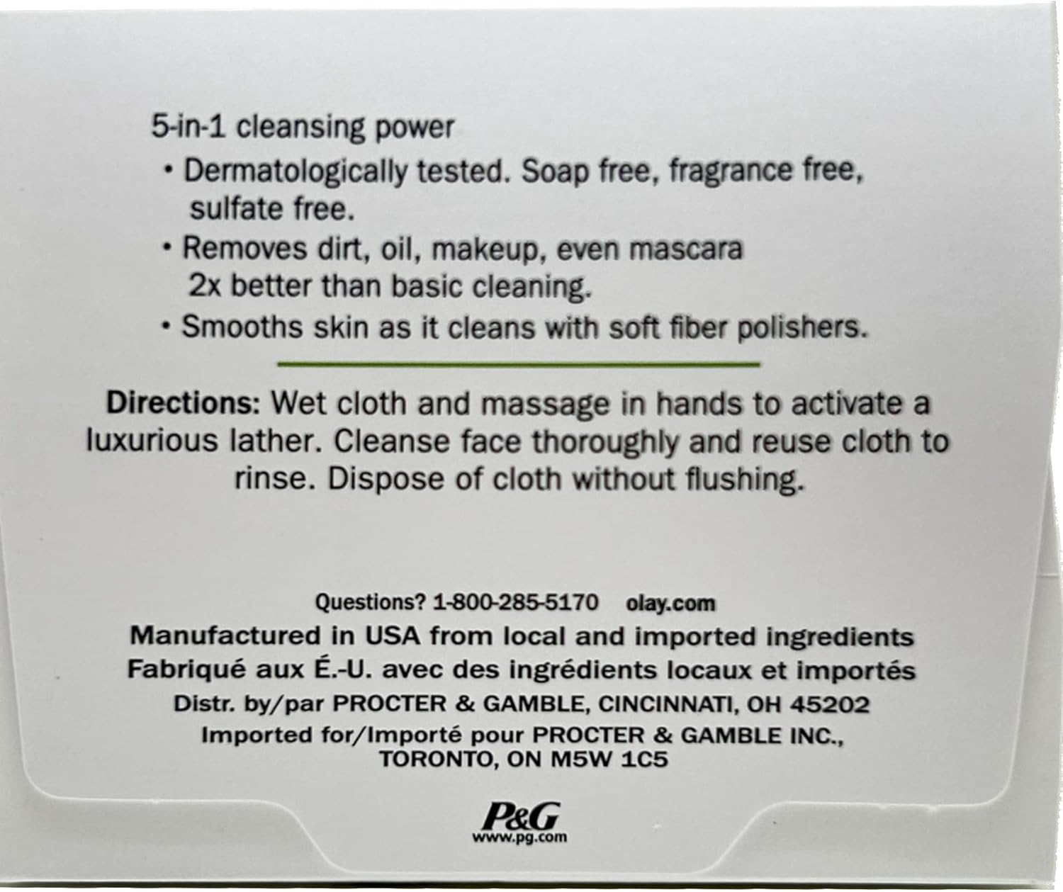 OLAY Daily Gentle Clean 5-In-1 Water Activated Cloths, 33 Count (Pack of 3) image number 3