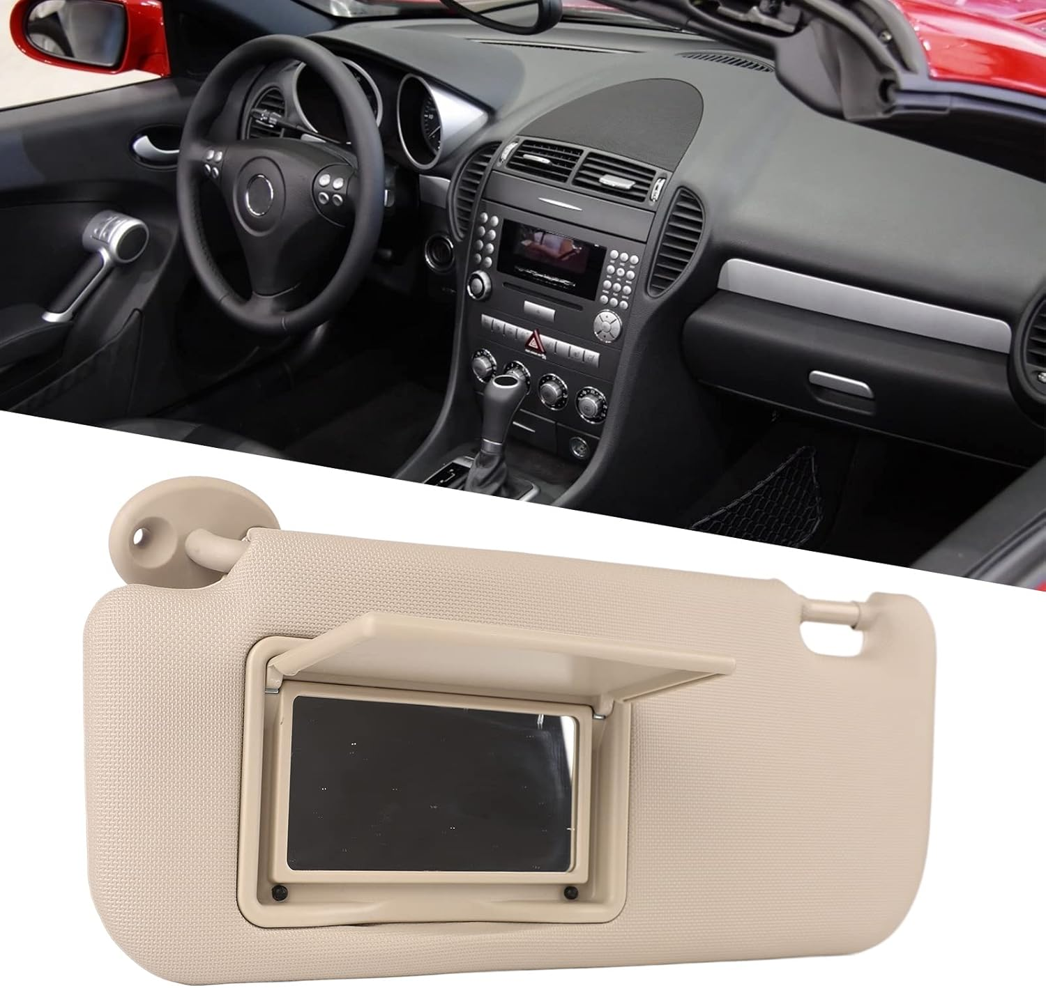 Side Sun Visor, Left Driver Side Sun Visor, Car Sun Visor with Vanity Mirror, Sun Shield Sunvisor Replacement for Levin14 to 19, Eye, Safe Driving image number 4