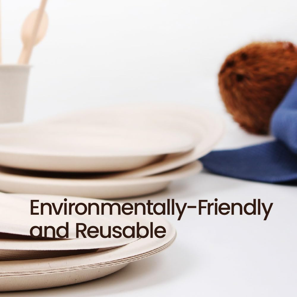Eco Basics Biodegradable Plate (17Cm), Brown