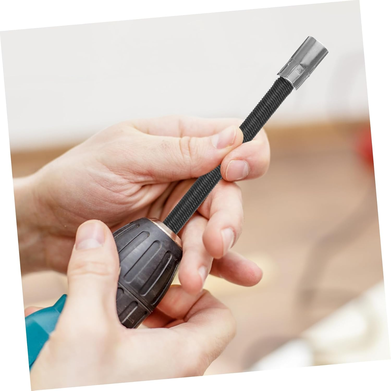 IWOWHERO Industrial Flexible Socket Wrench Extension Bar Set 3 Pieces 1/4-3/8-1/2 Ratchet Extender Spring Soft Shaft for Mechanical Repair and Automotive Use image number 5