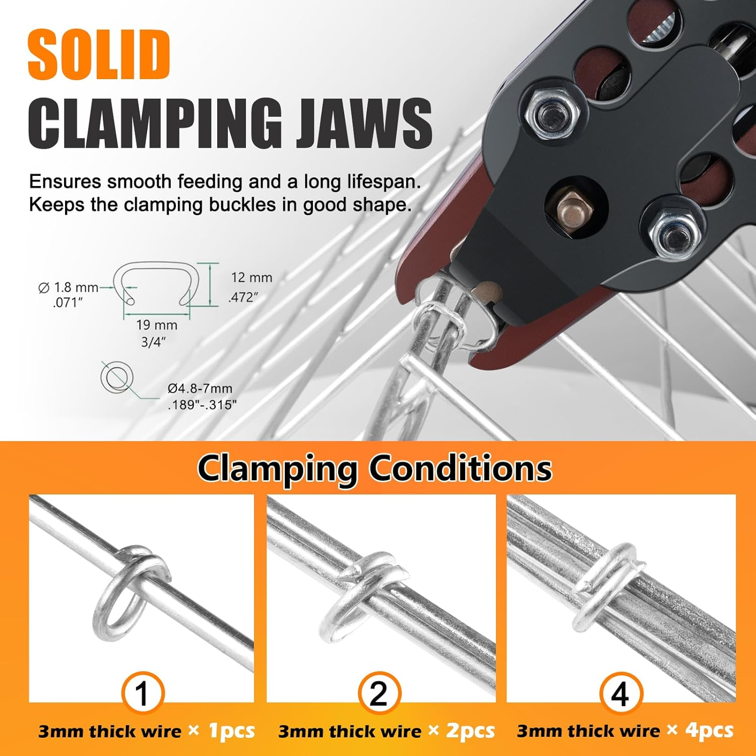 Kamsin K-SC7C 15 Gauge Pneumatic Hog Ring Gun Kit &ndash; 19Mm C Ring Stapler with 1000PCS Staples (4.8Mm Closure) &ndash; Air Powered for Wire Cages, Fencing, Animal Traps image number 5