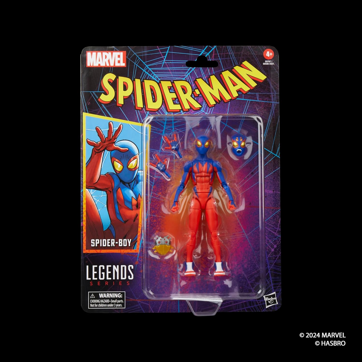 Marvel Legends Series Spider-Boy, Retro Comics Collectible 6-Inch Scale Action Figure image number 4