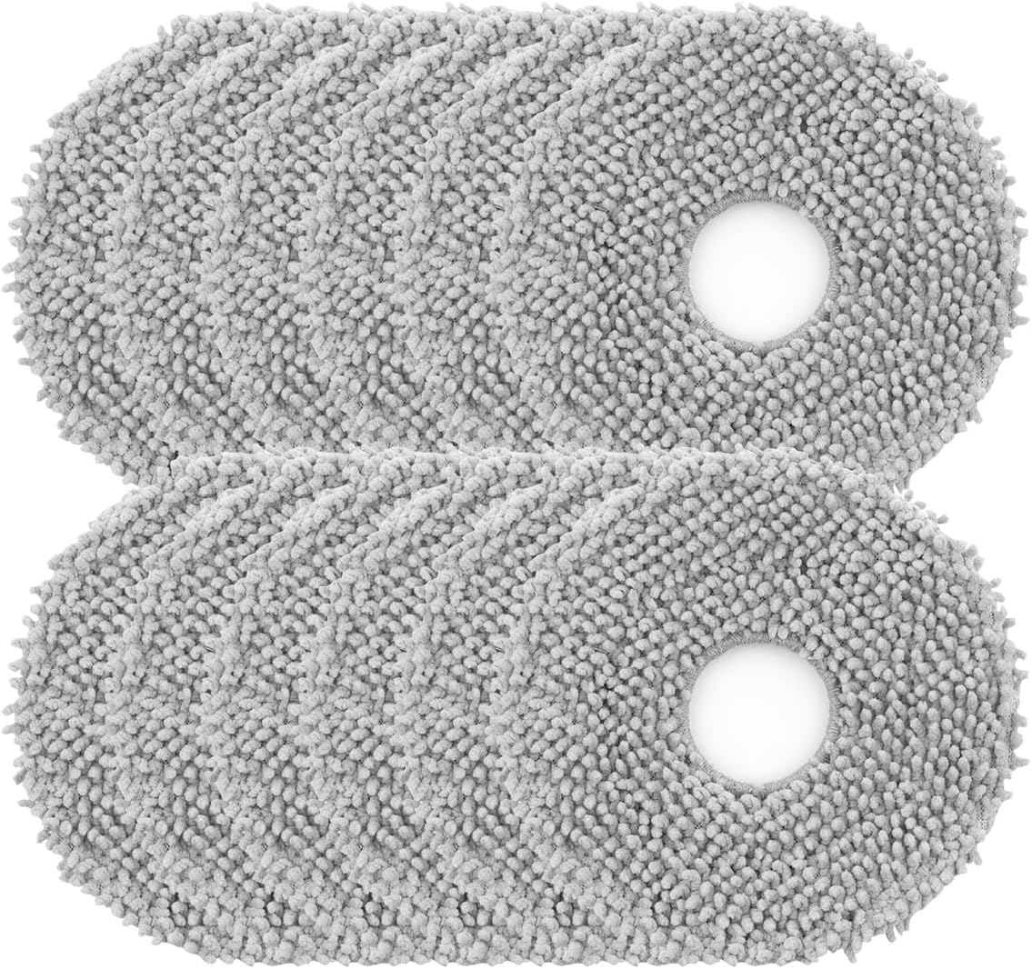12Pcs Microfiber Mop Cloth Pad for Roborock Q Revo,Qrevo S,Qrevo Pro,Qrevo Plus,Qrevo Master,Qrevo Slim,Qrevo Curv,Qrevo Edge,Qrevo Maxv,Saros 10R,QV35A Robot Vacuum,Washable Mopping Cloth Accessories
