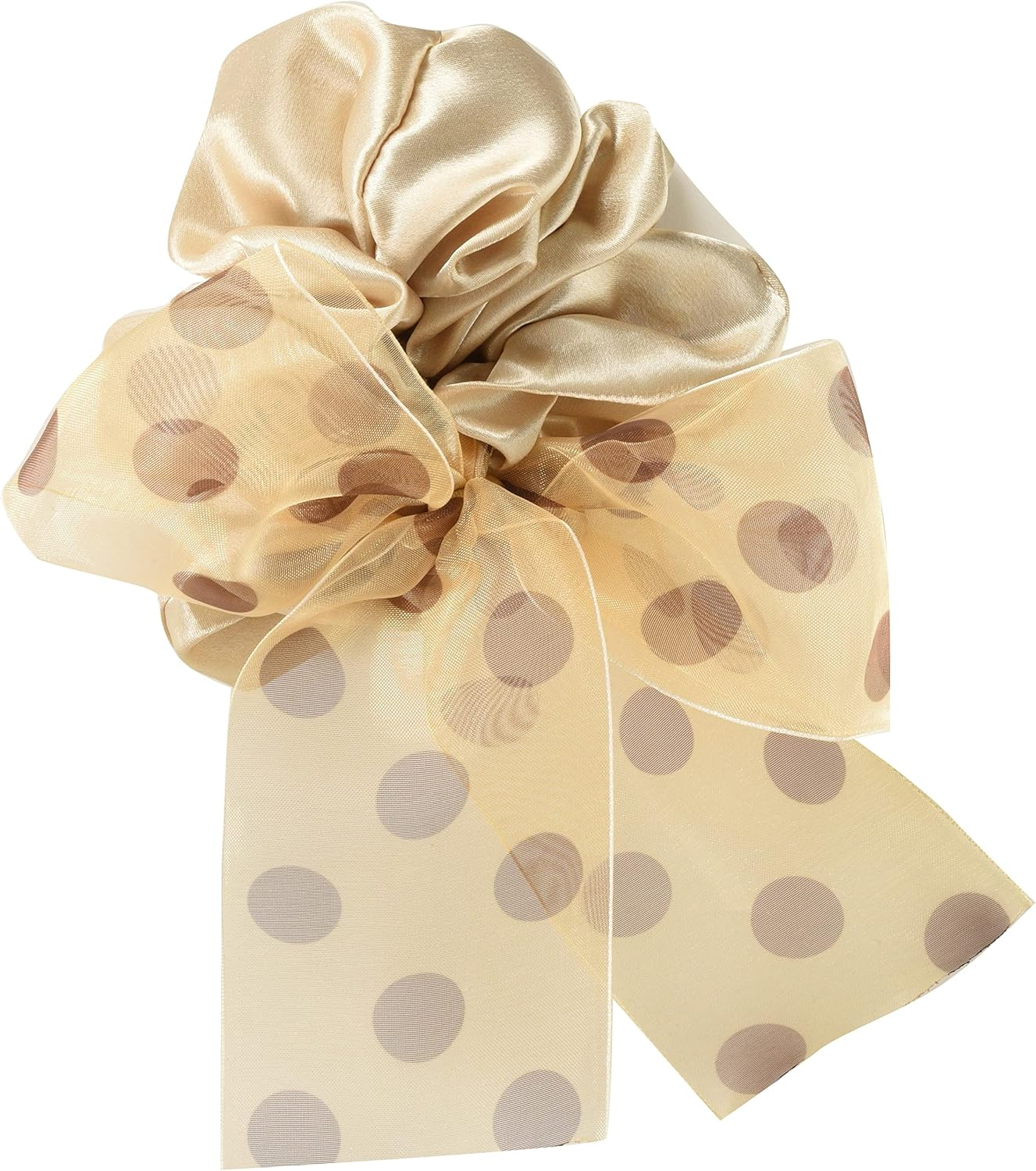 Laura Hair Accessories Arena Ribbon Scrunchie (2 Color) Girls&rsquo; Scrunchie Diameter: 5.1 Inches (13 Cm), Ribbon Height: 5.5 Inches (14 Cm), Ribbon Width: 6.7 Inches (17 Cm)