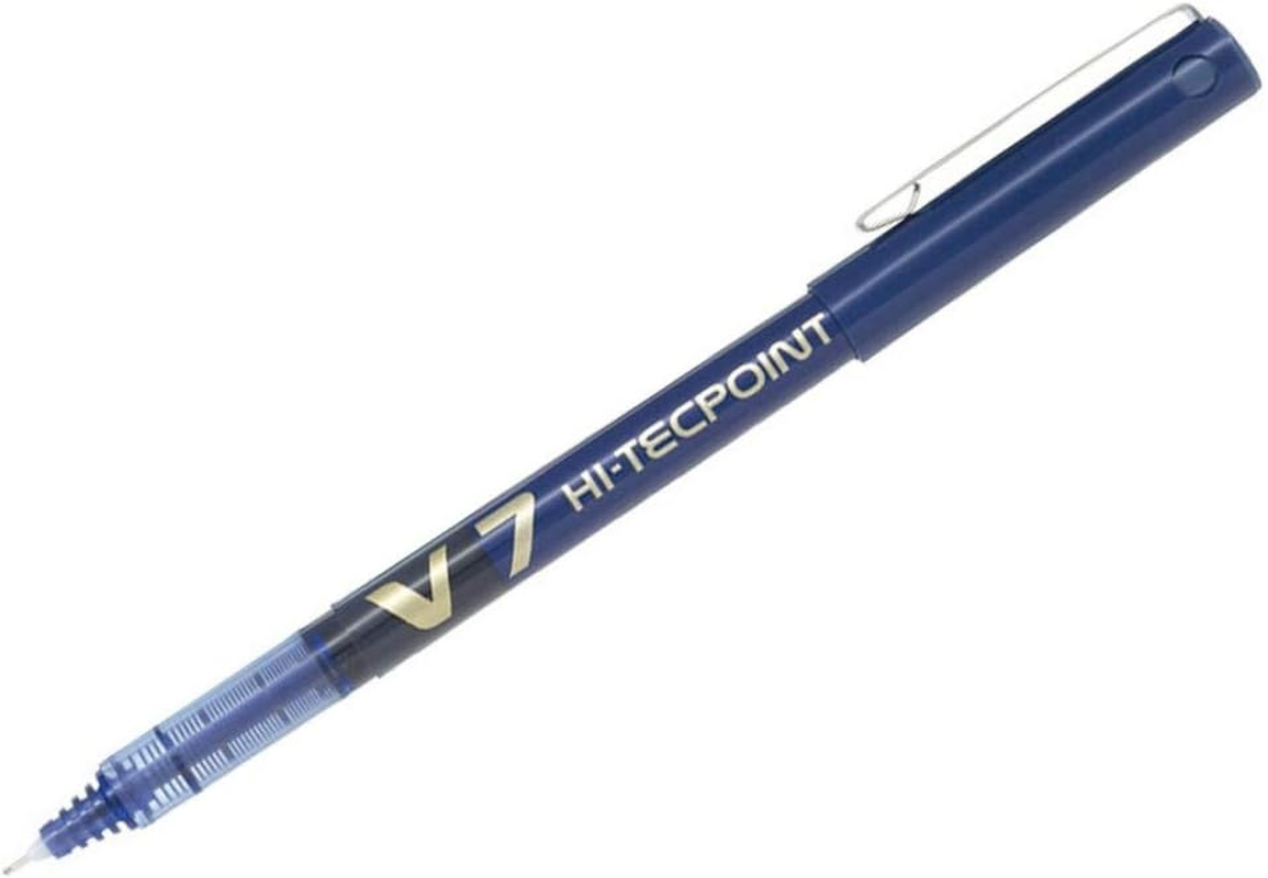 Pilot Hi-Tecpoint 0.7Mm Fine Rollerball Pen, Blue (BX V7-L) - Pack of 12 image number 2