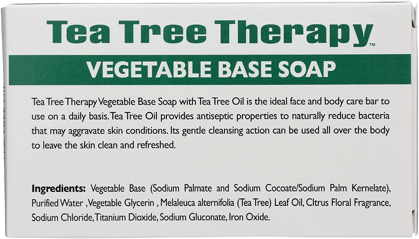 (4-Pack) - Tea Tree Therapy, Soap Bar, Vegetable Base, 120Ml (4-Pack) image number 2