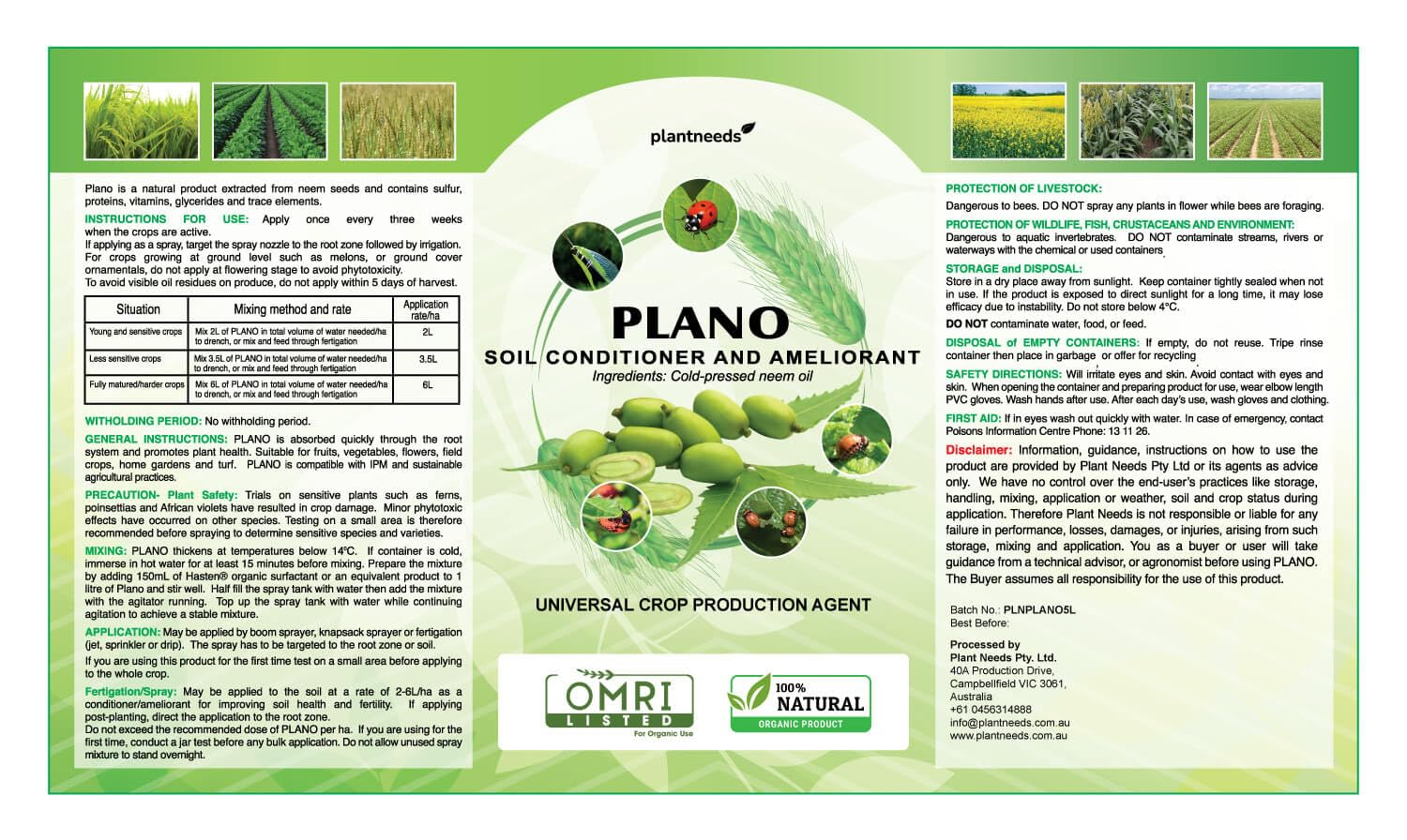 Plant Needs Neem Oil 250 Ml | Emulsified 100% Neem Oil for Plants | Naturally Organic Product | USDA OMRI Listed for Organic Use | Ready to Use image number 2