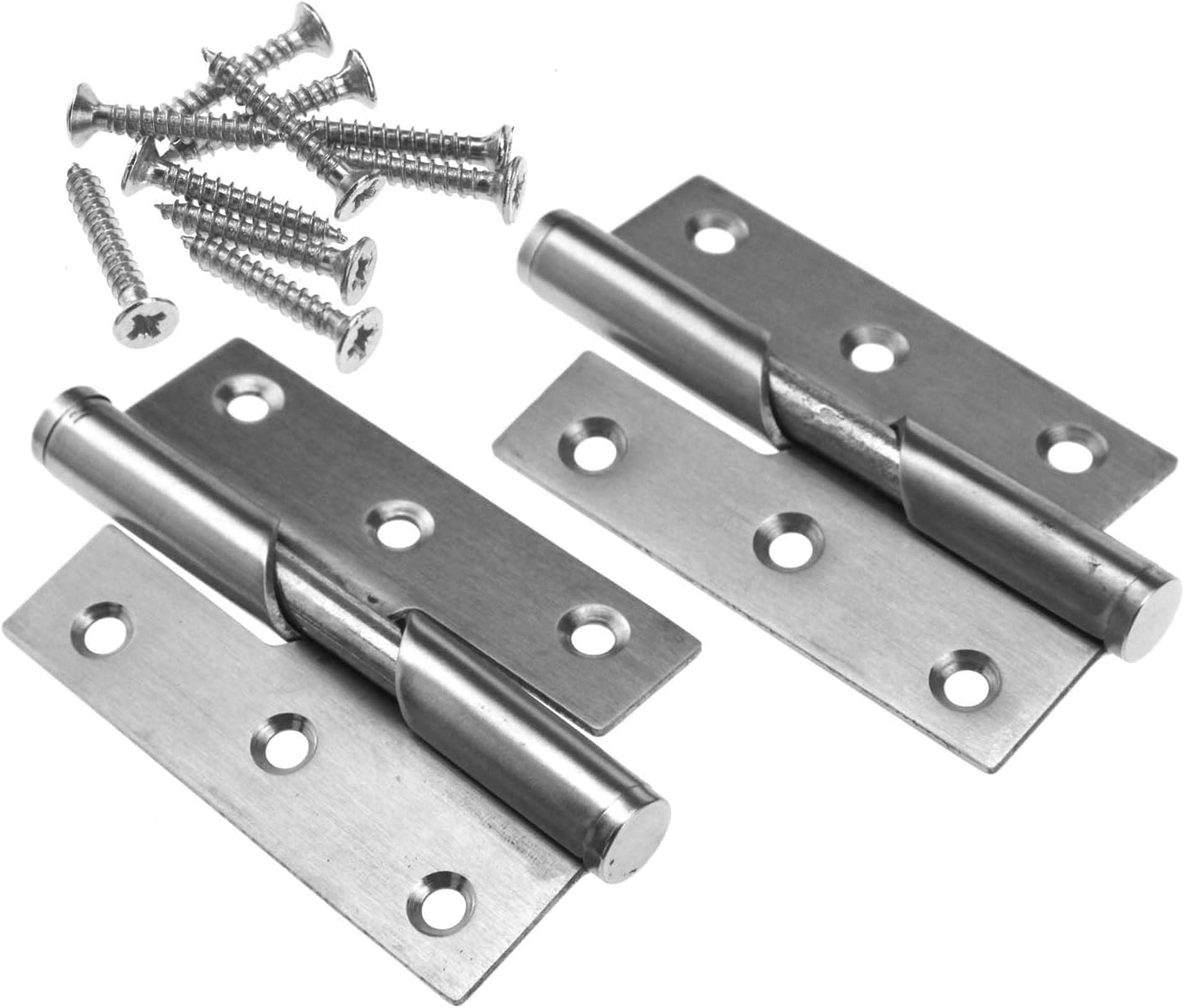 2X 1 Pair 3"/76Mm Stainless Steel Rising Butt Handed Lift off Door Hinge (Right Hand) image number 4