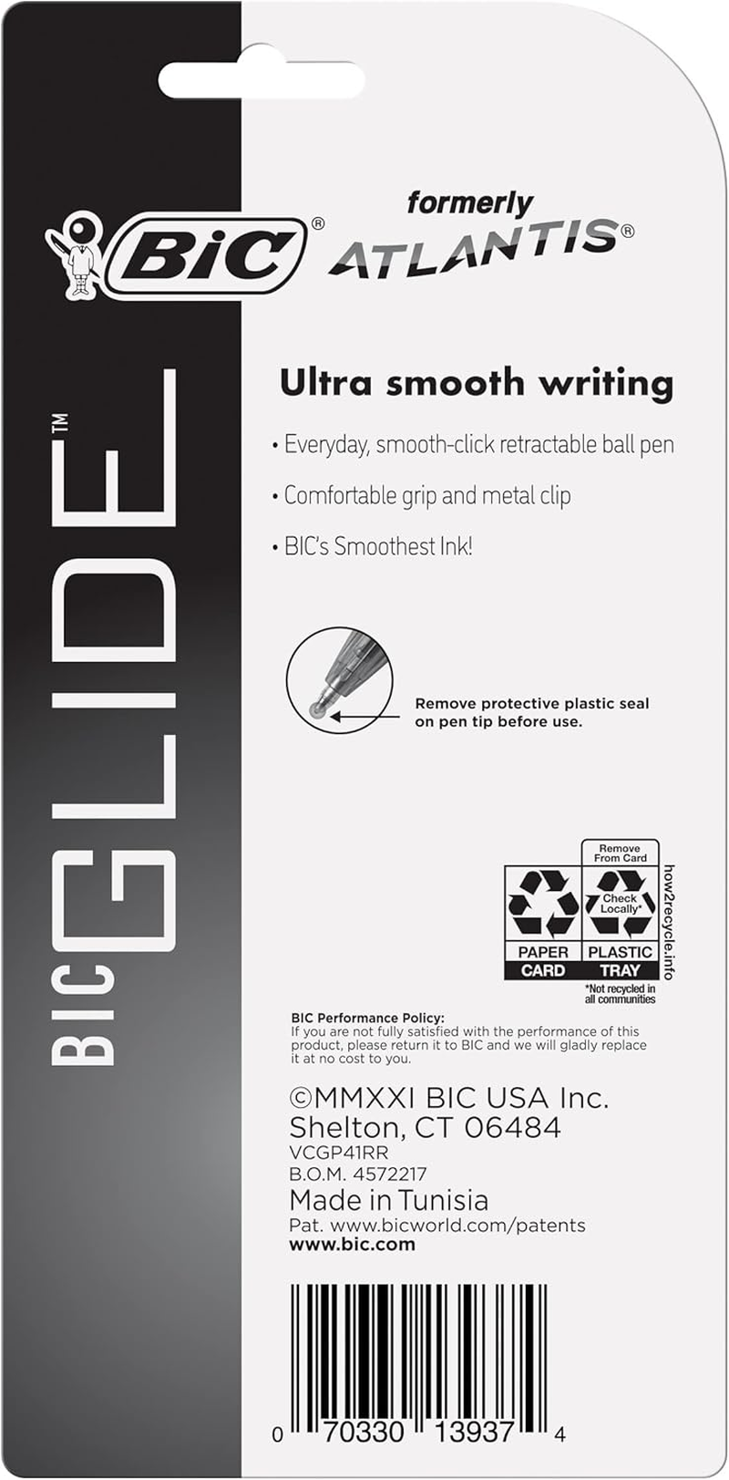 BIC Atlantis Original Retractable Ballpoint Pen Medium Point (1.0 Mm) - Blue, Pack of 4 Pens image number 7