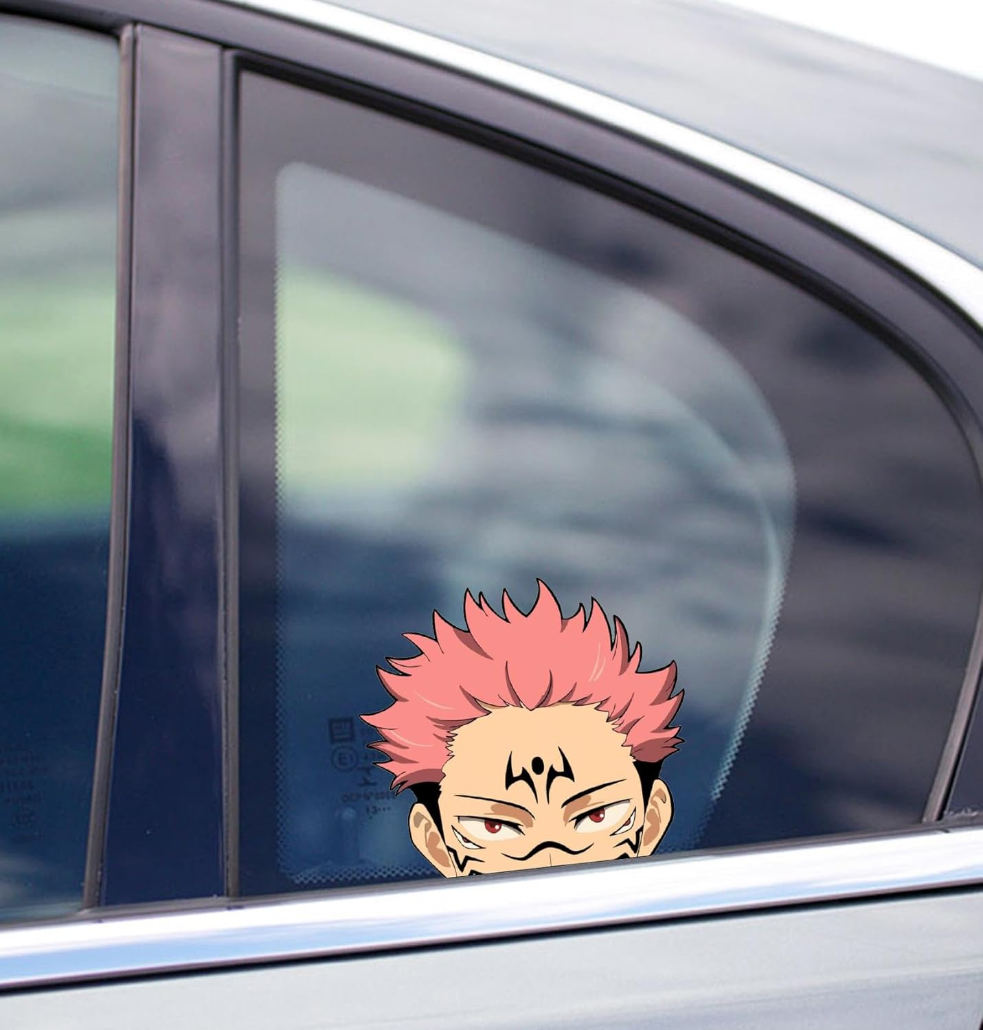 YUNEX 5.1 Inch Cool Man Anime Peeking Car Window Decal Bumper Trunk Laptop DIY Decoration Motorcycle Surfboard Vinyl Wrap Stickers image number 4