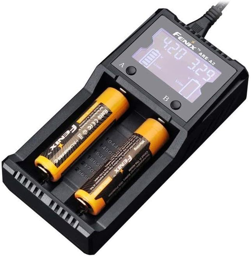 Fenix ARE-A2 Two Bay Battery Smart Charger with LCD Display image number 1