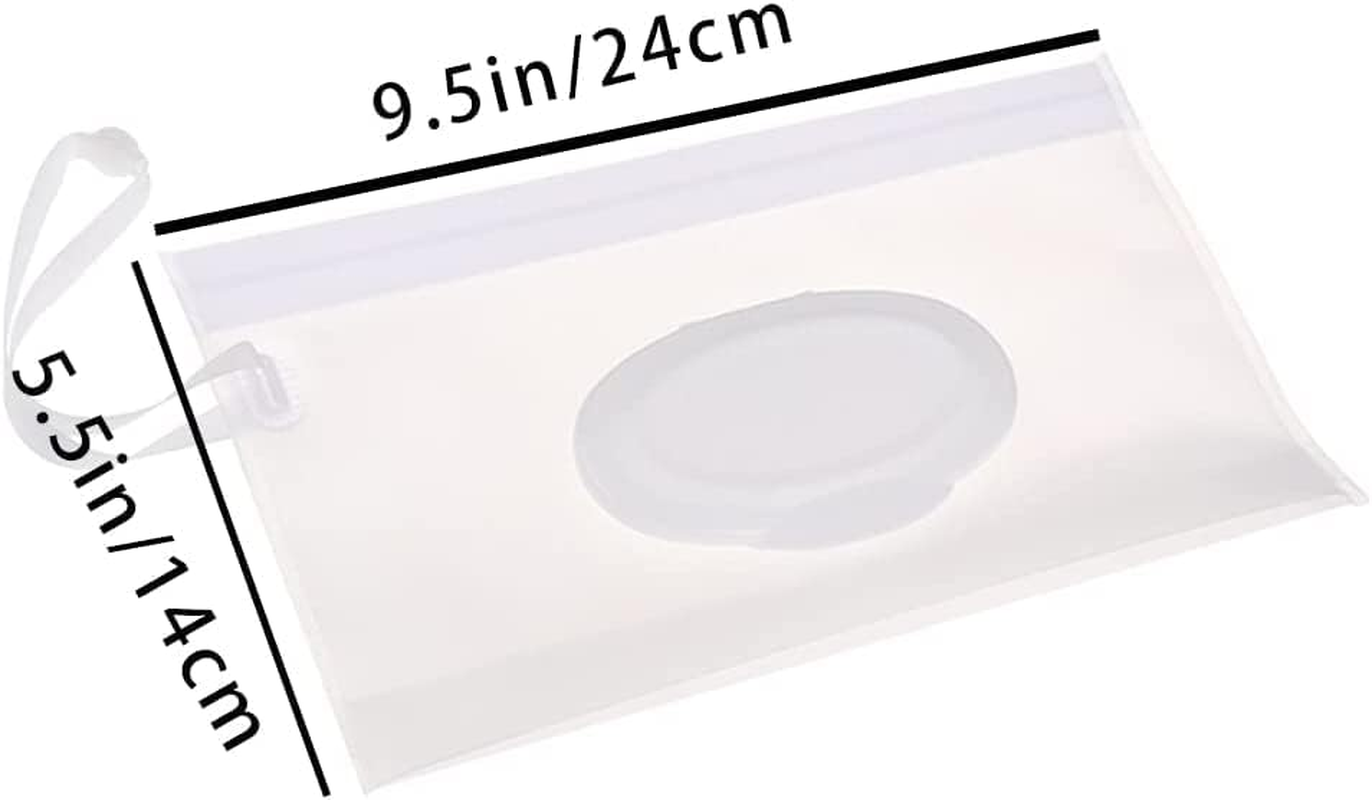 LYSAIMG4 Pcs Portable Wet Wipes Pouches Dispenser（24 * 14Cm）,Baby Diaper Bag,Adult & Kids Wet Wipes Pouch Container, Refillable, for Daily,Travel,Baby Strollers,Backpacks