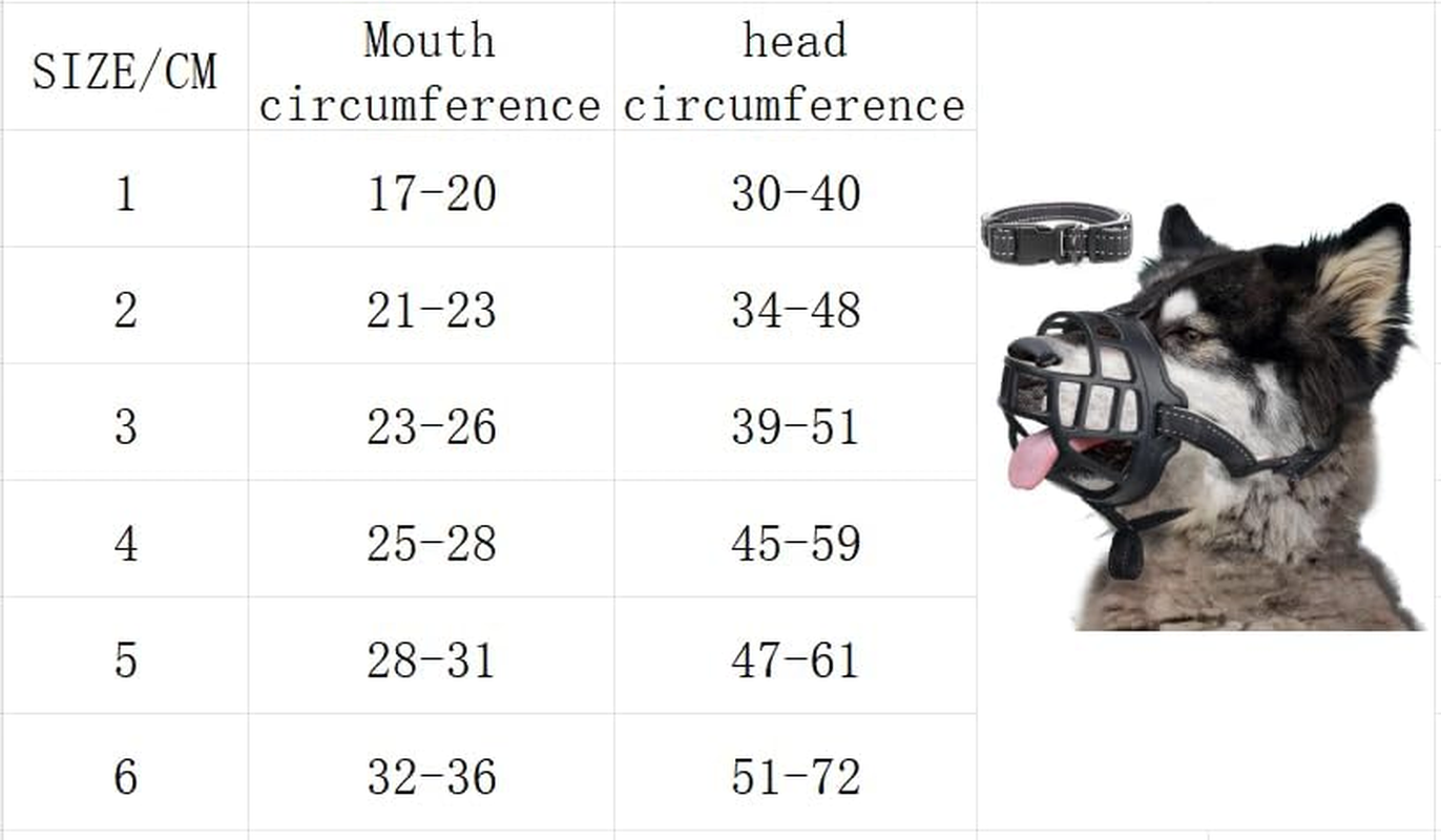 Dog Muzzle, Soft Silicone Basket Muzzle for Dogs, Allows Drinking, Prevents Unwanted Barking Biting and Chewing, Included Collar (Black, 3#) image number 3