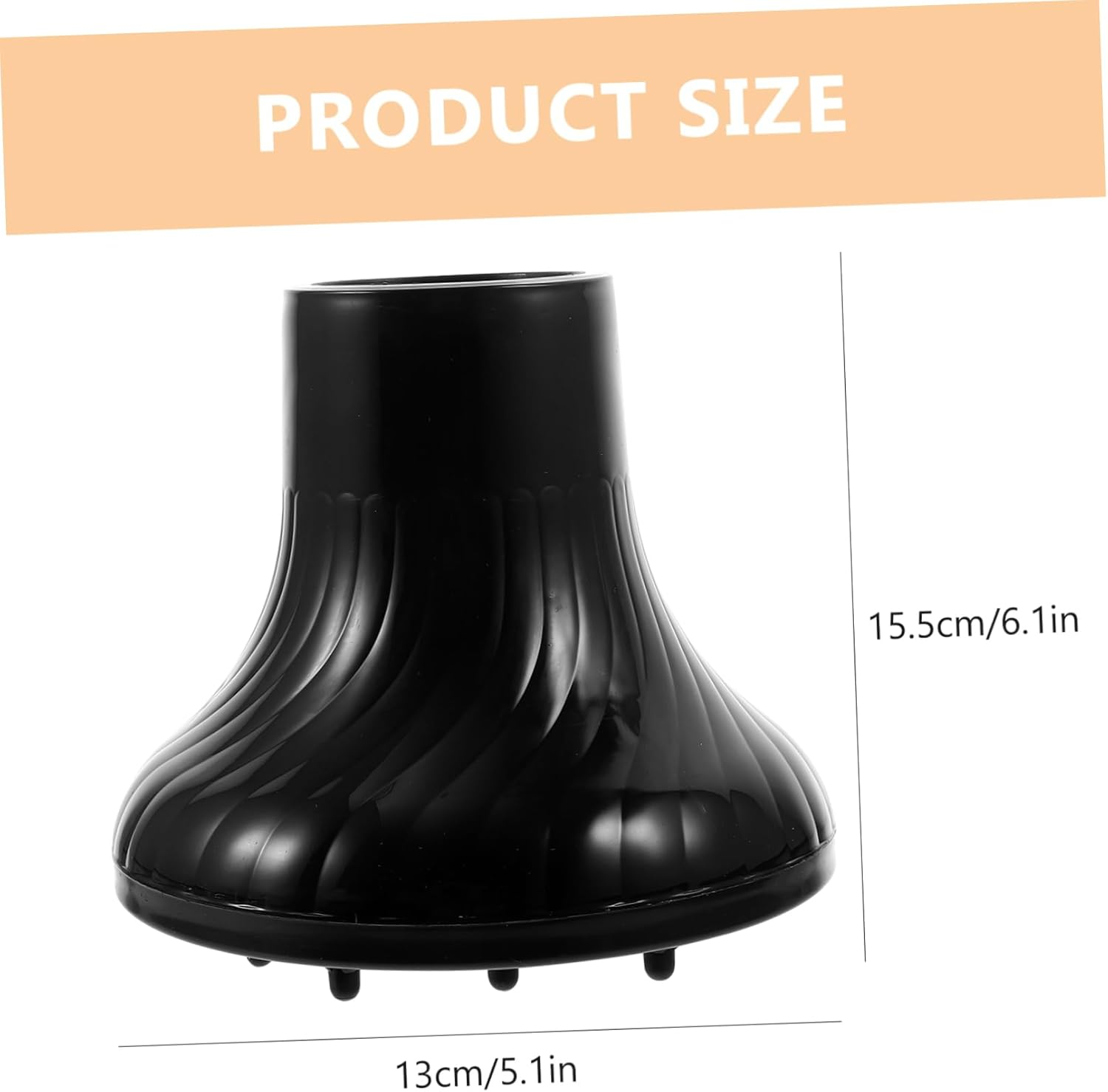 Large Hair Diffuser Hair Dryer Tool Black Curl Diffuser Attachment for Home and Salon Styling image number 4