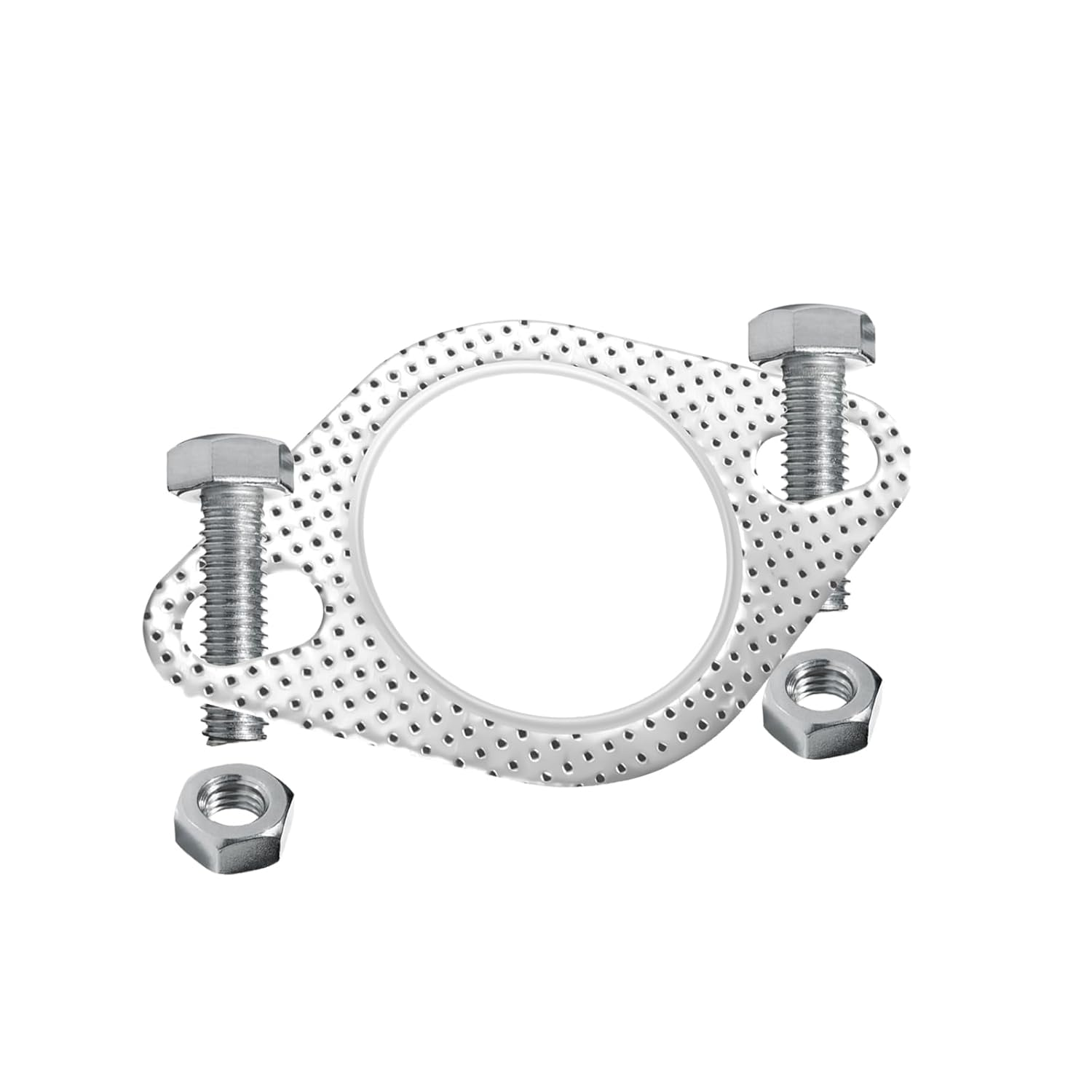 3Pcs High Temp Exhaust Gasket, 2.5" 2-Bolt Muffler Gasket Exhaust Flange Gasket Replacement OEM#120-06310-0002 Heavy Duty Muffler Manifold Gasket Sealer for Car Header down Dump Pipe