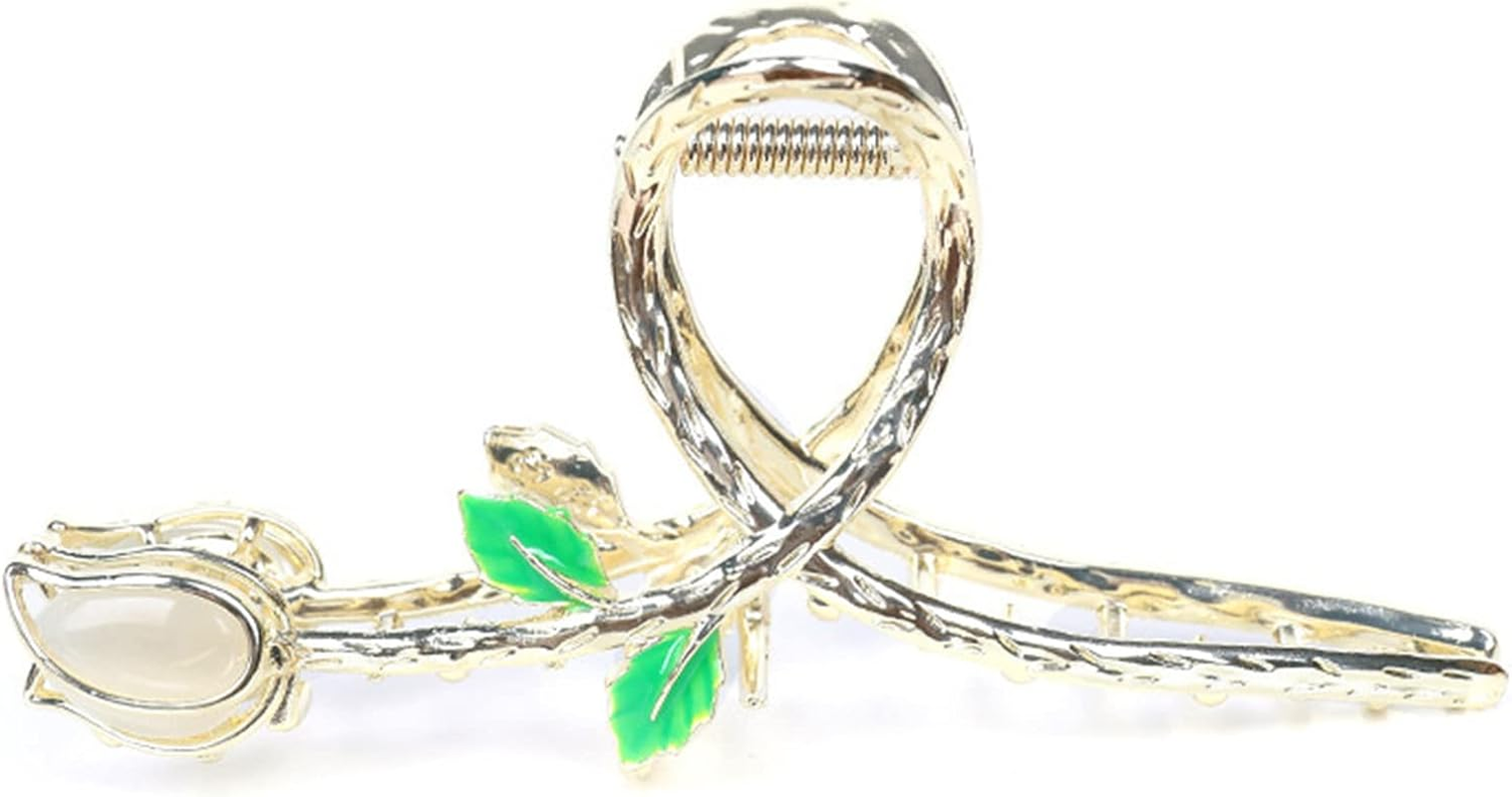 Hair Clips for Women, Cute Claw Clip, Creative Hair Accessories,Opal Tulip image number 3