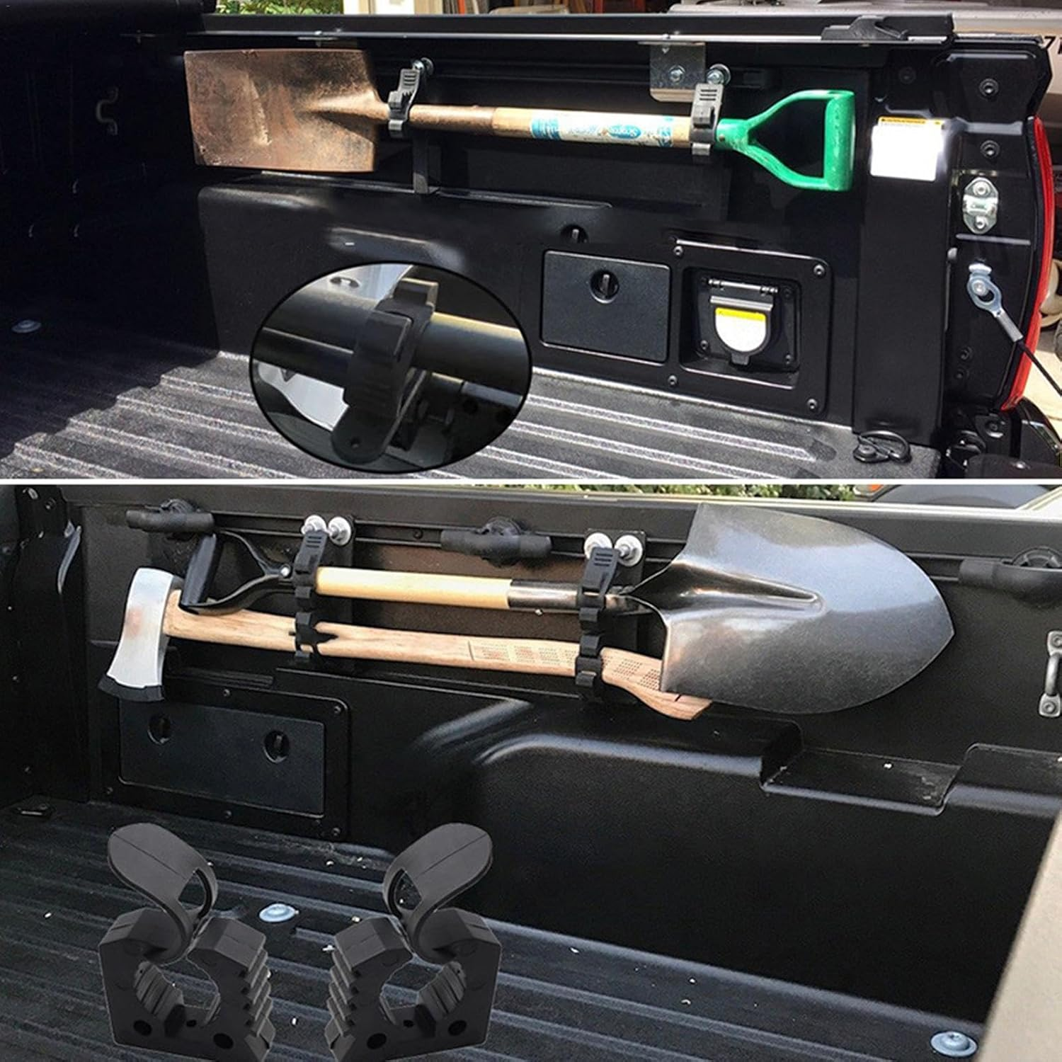 Generic 2X Quick Release Axe Holder Clamp Mount Kit - ATV UTV Clamp Mount for 1.2 to 1.6 Inches Diameter Tool Handles image number 5