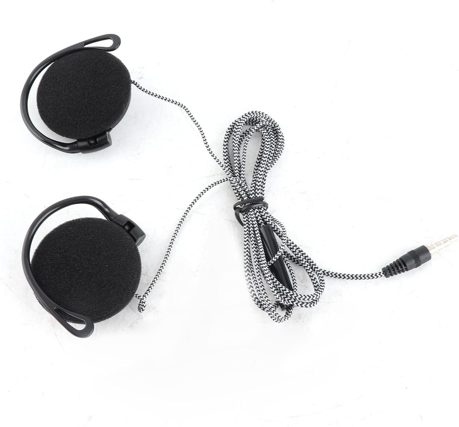 VELATEMOR Sports Ear Hook Headphones with 3.5Mm Line Control Cable, Super Soft Sponge Gaming Headphone, Long Cable Suitable for Bus Travel Use (Blue)