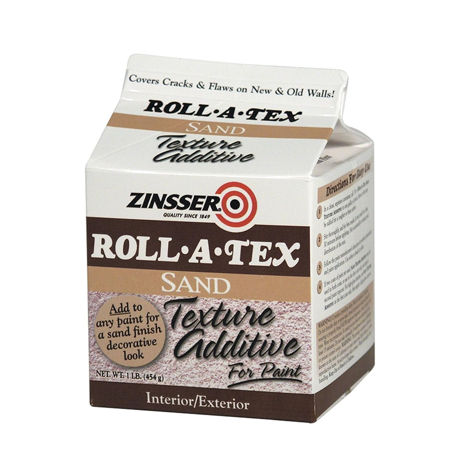 Rust-Oleum Zinsser Roll-A-Tex Fine Texture Paint Additive &ndash; Multi-Surface Texture Additive, Covers Cracks, Hides Flaws, for Drywall and Concrete, Interior and Exterior Use image number 5