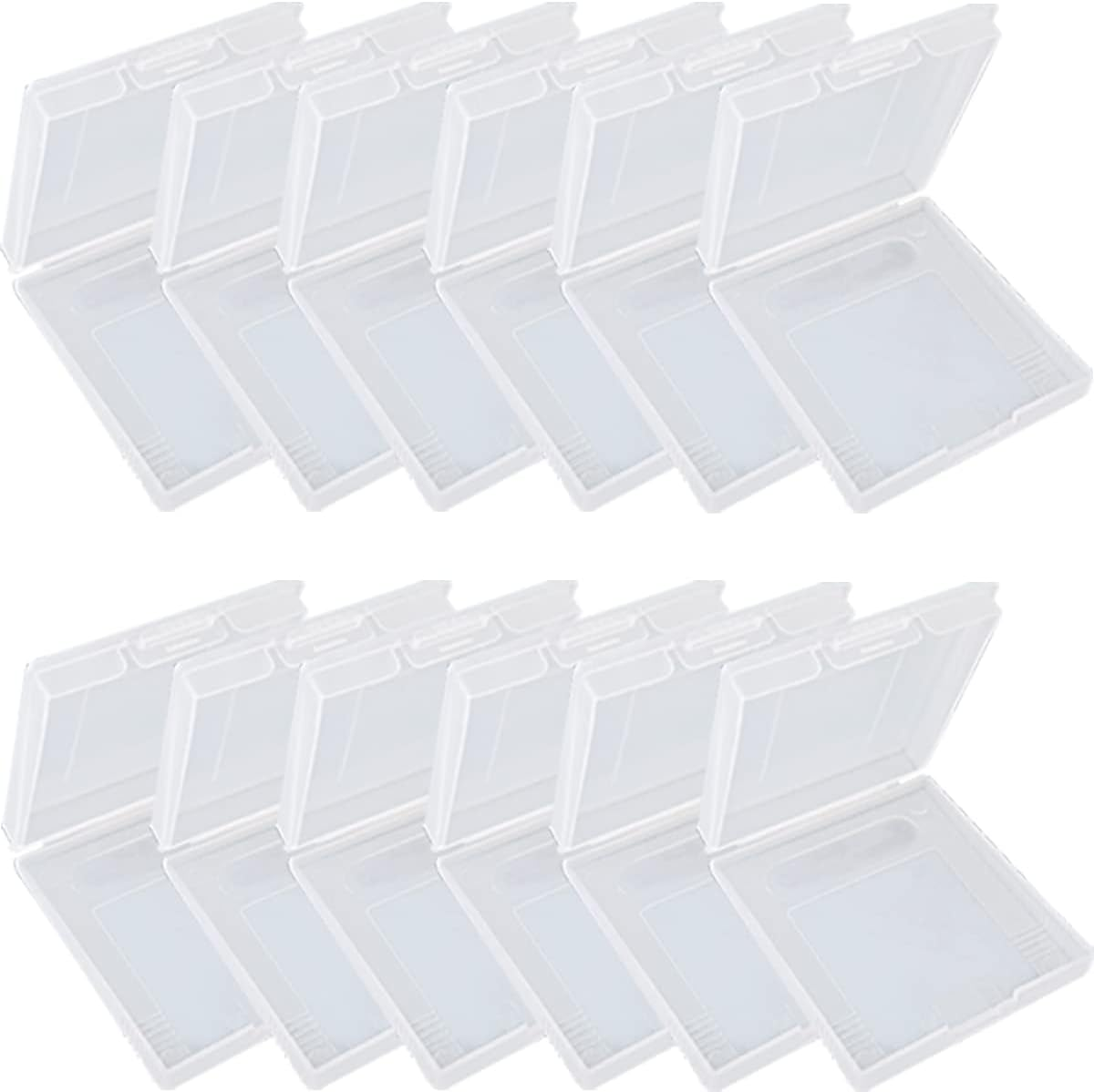 GXXMEI 12PCS Clear Protective Game Cartridge Case Storage Box Suitable for Nintendo Gameboy Color GBC GB GBP image number 1