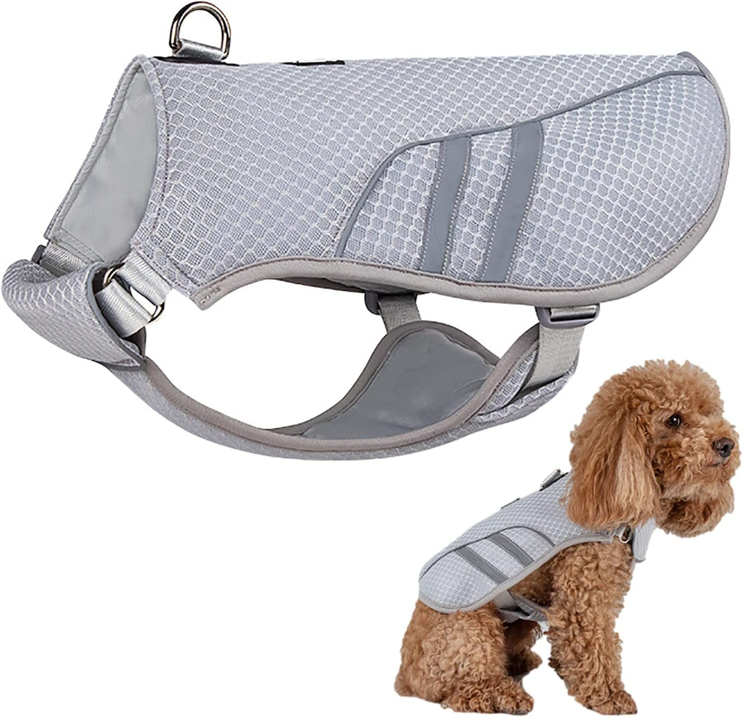 Dog Cooling Vest Harness Cooler Jacket, Dog Cooling Vest Lightweight Jacket with Evaporative Cool Microfiber Technology, Breathable Instant Cooling Dogs Vest Lightweight for Summer,S image number 5