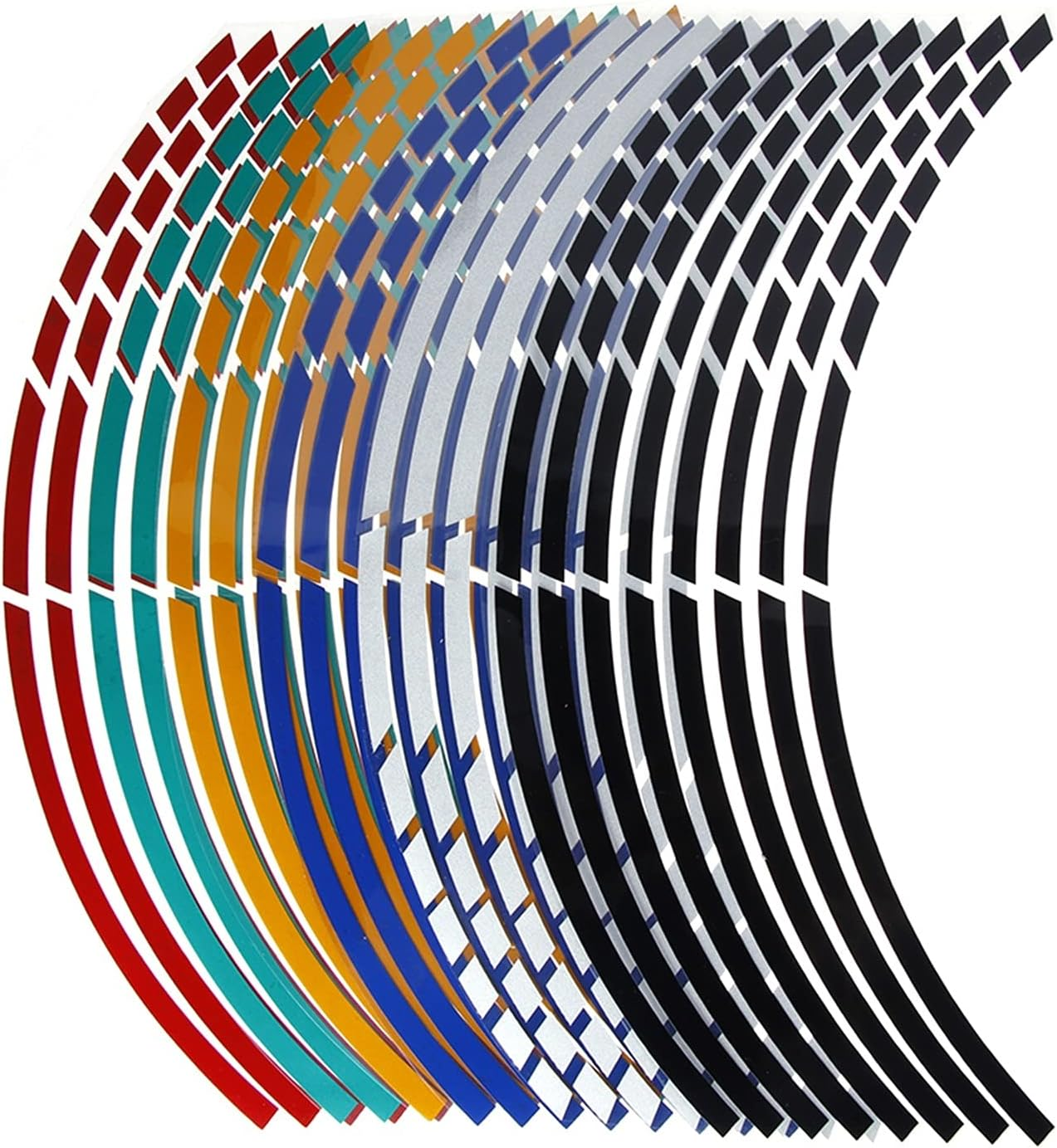 Stickers Covers for 14-Inch Wheels Strips Motorcycle Wheel Tire Stickers Car Reflective Rim Tape Motorbike Bicycle Auto Decals image number 5