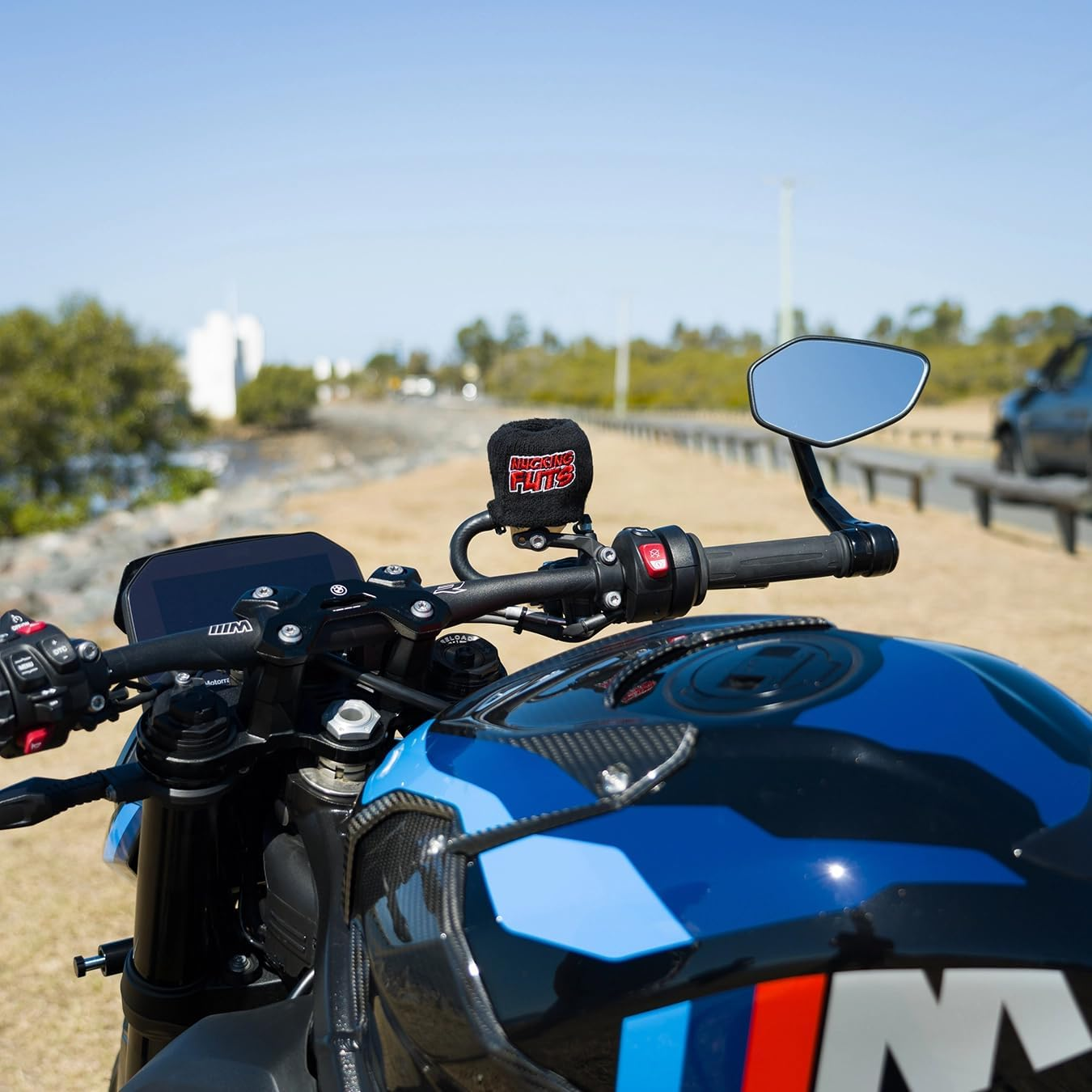 Brake Fluid Reservoir Cover Sock for Motorcycles, Sporbikes and Gifts by Moto Loot (Nucking Futs) image number 4