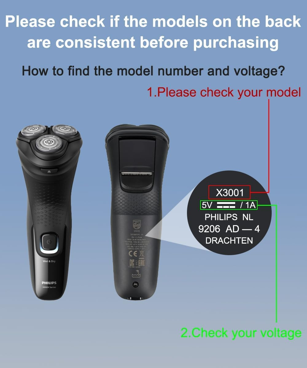 [2 Pack] T Tersely 5V Type C Shaver Adapter Charging Converter for Philips One Blade QP2724 QP2834, MG7910 MG5910 MG9510, 2000 2400 3600 Series Norelco, USB Cord for Philips Series 3000 5000 7000 9000 image number 6