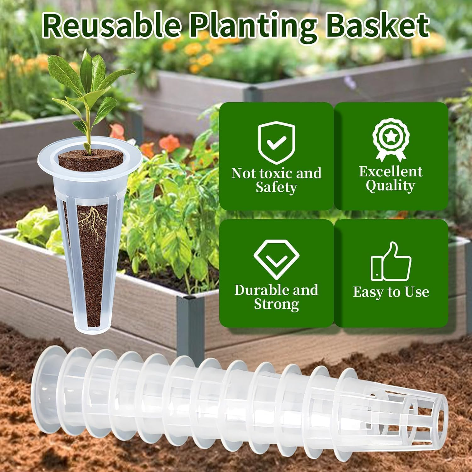 161Pcs Hydroponic Seed Pods Kit - Reusable Plant Grow Sponges for Seed Starter, Root Growth | Compatible with Hydroponic Growing Systems | Garden Accessories & Replacement Sponges (Multicolor) image number 5