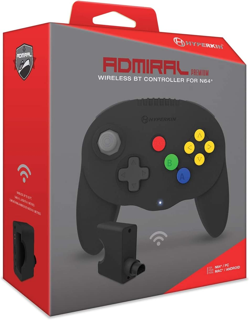 Hyperkin Admiral Premium BT Controller for N64 (Black)