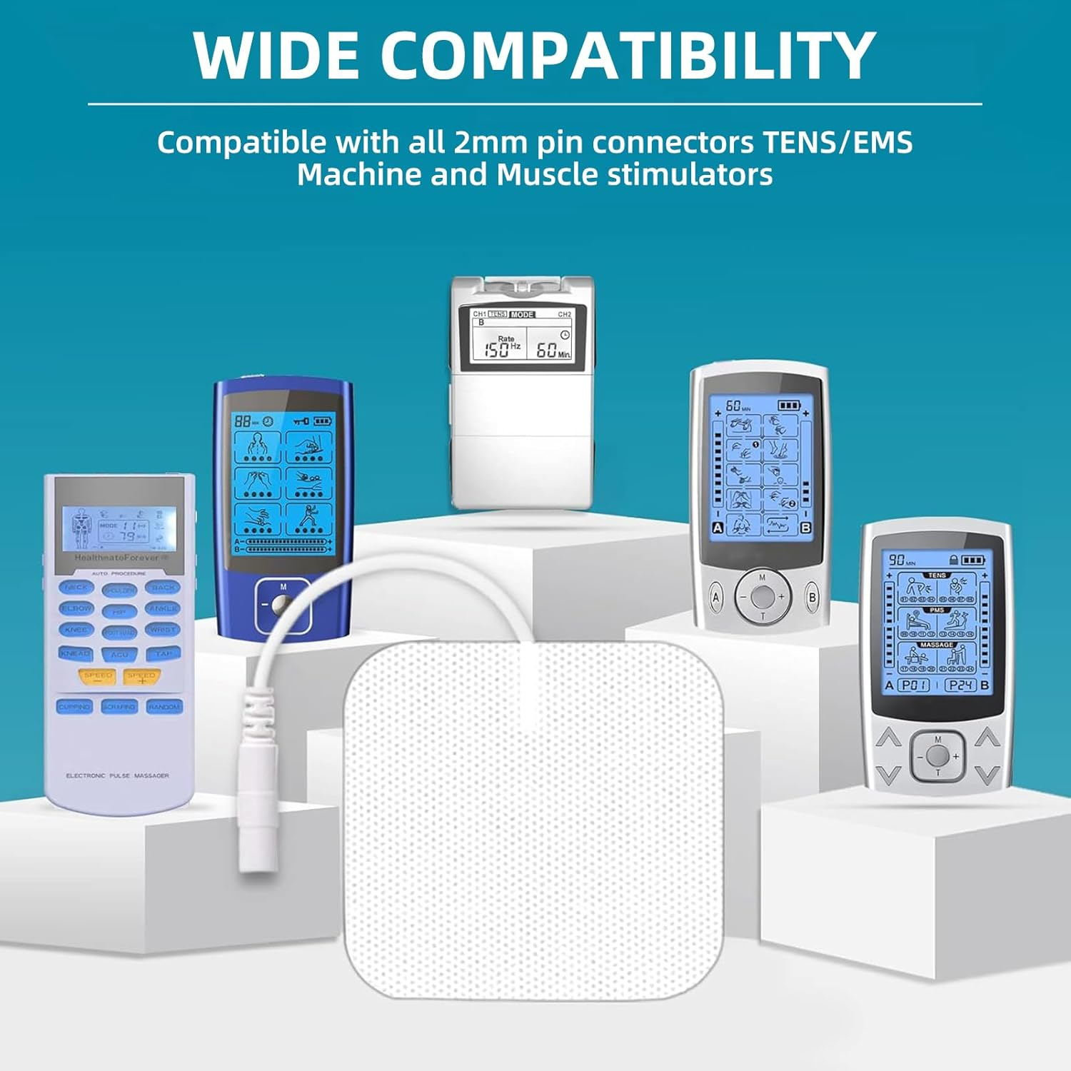 Hzqzaoan 10-Pack Gel Pads Replacement Set for Massager | TENS Machine Pads & TENS Pads | Long-Lasting Adhesive Gel Pads for Comfortable Therapy Sessions &ndash; Reusable & Skin-Friendly image number 5