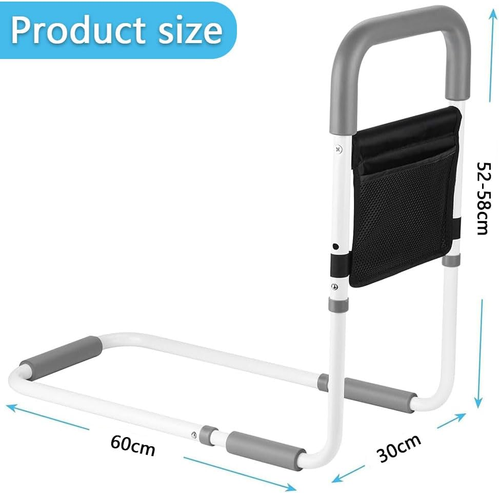 Bed Rails for Elderly Adults &ndash; Adjustable Bed Assist Rail with Non-Slip Handle & Storage Bag, Safety Support Bar for Seniors, Fits King, Queen, Full & Twin Beds image number 5