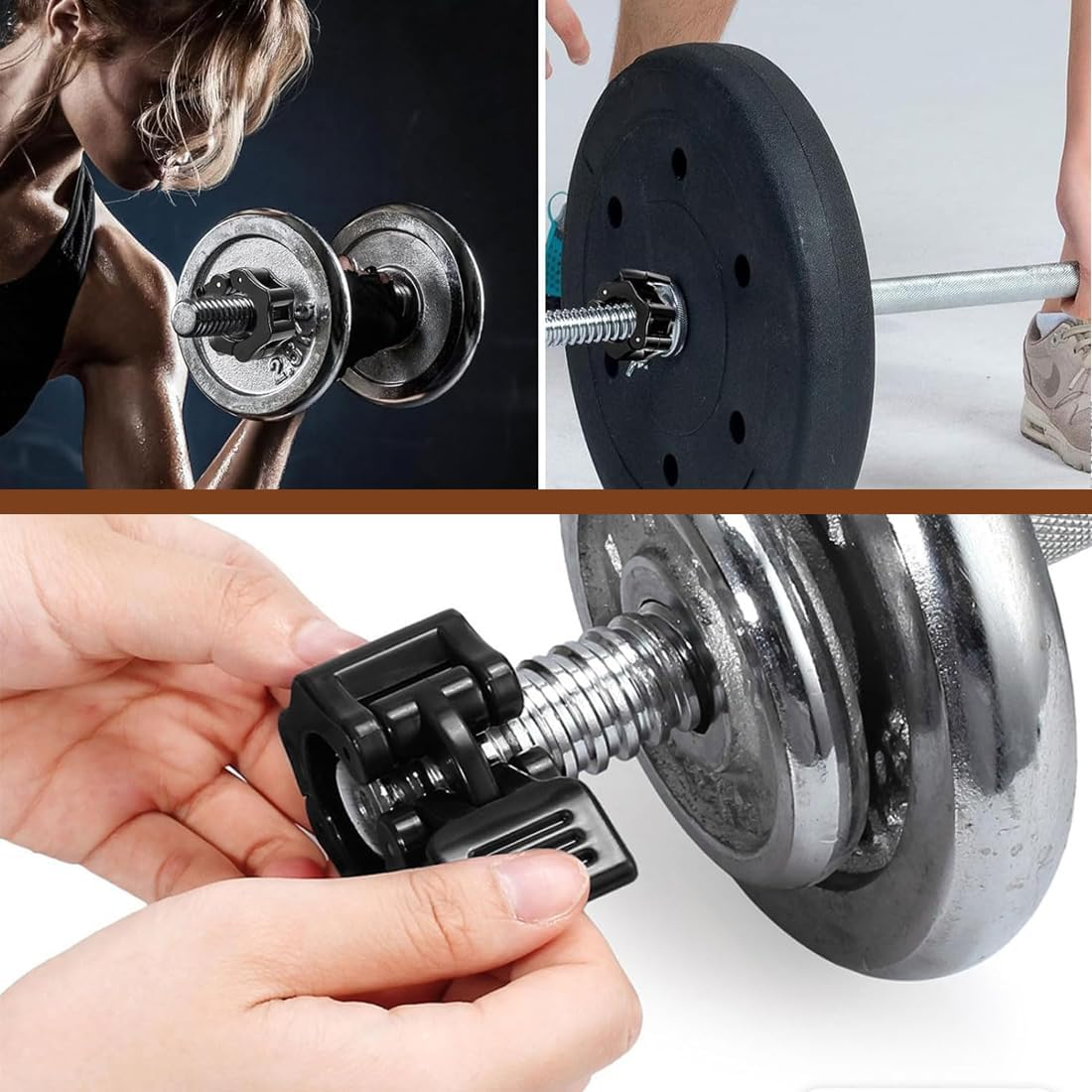 CATOR Pack of 4 Barbell Clasps, 30 Mm Dumbbell Bars Fastener Dumbbell Quick Release Barbell Clamp Barbell Clamps, for Workout, Weightlifting, Training, Fitness Accessories image number 2