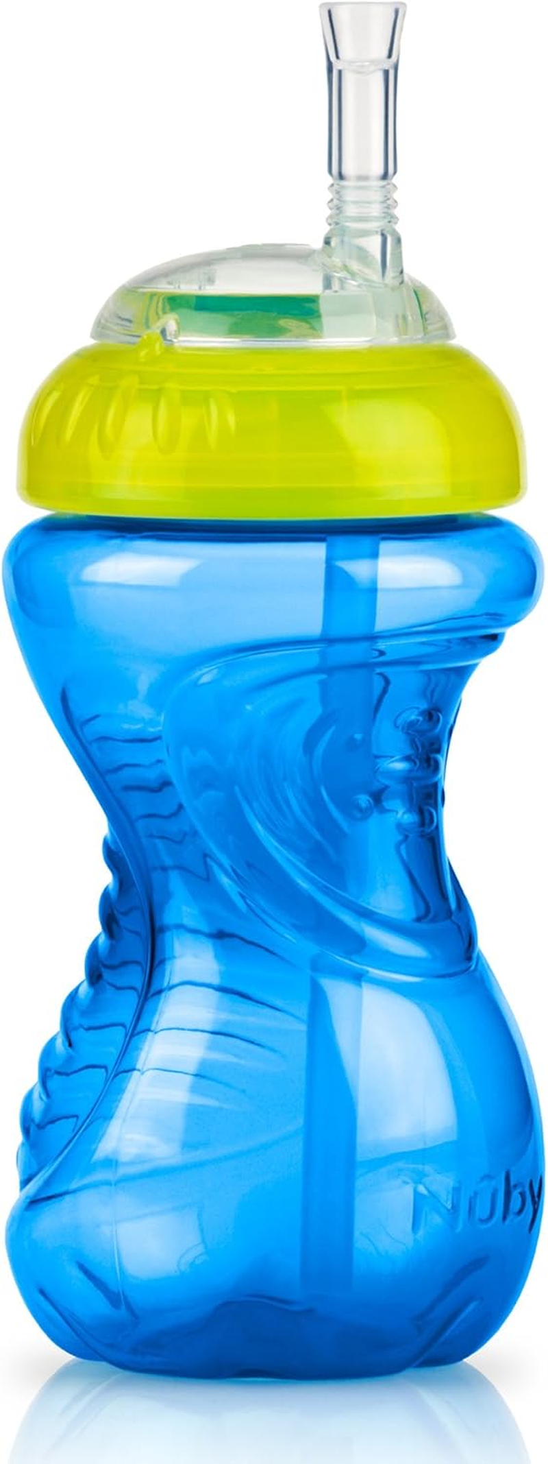 Nuby 3 Piece Girl No-Spill Cup with Flex Straw, 10 Ounce image number 4