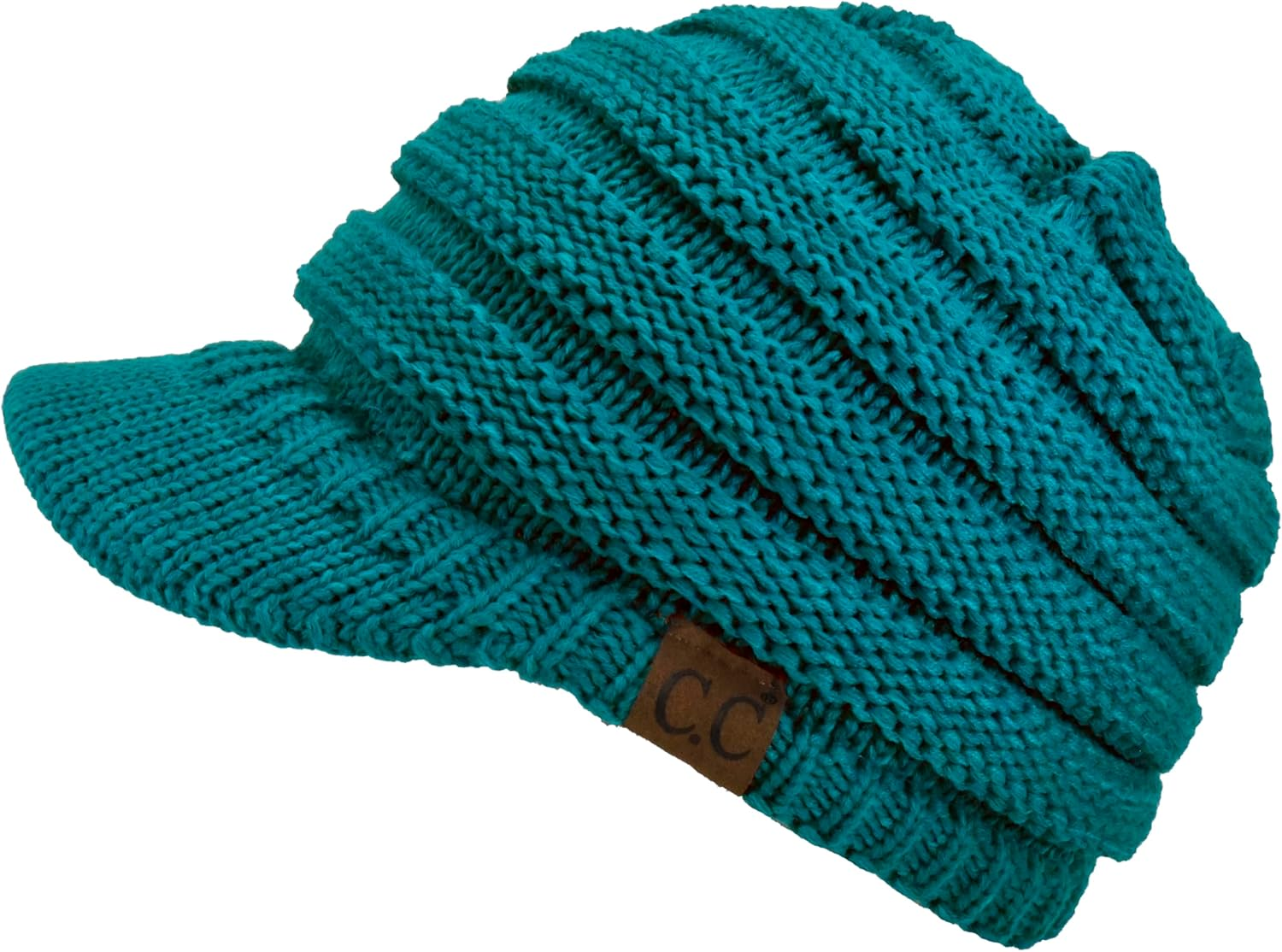 C.C Hatsandscarf Exclusives Women'S Ribbed Knit Hat with Brim (YJ-131)(YJ-2023) -  Criss-Cross-Black image number 4