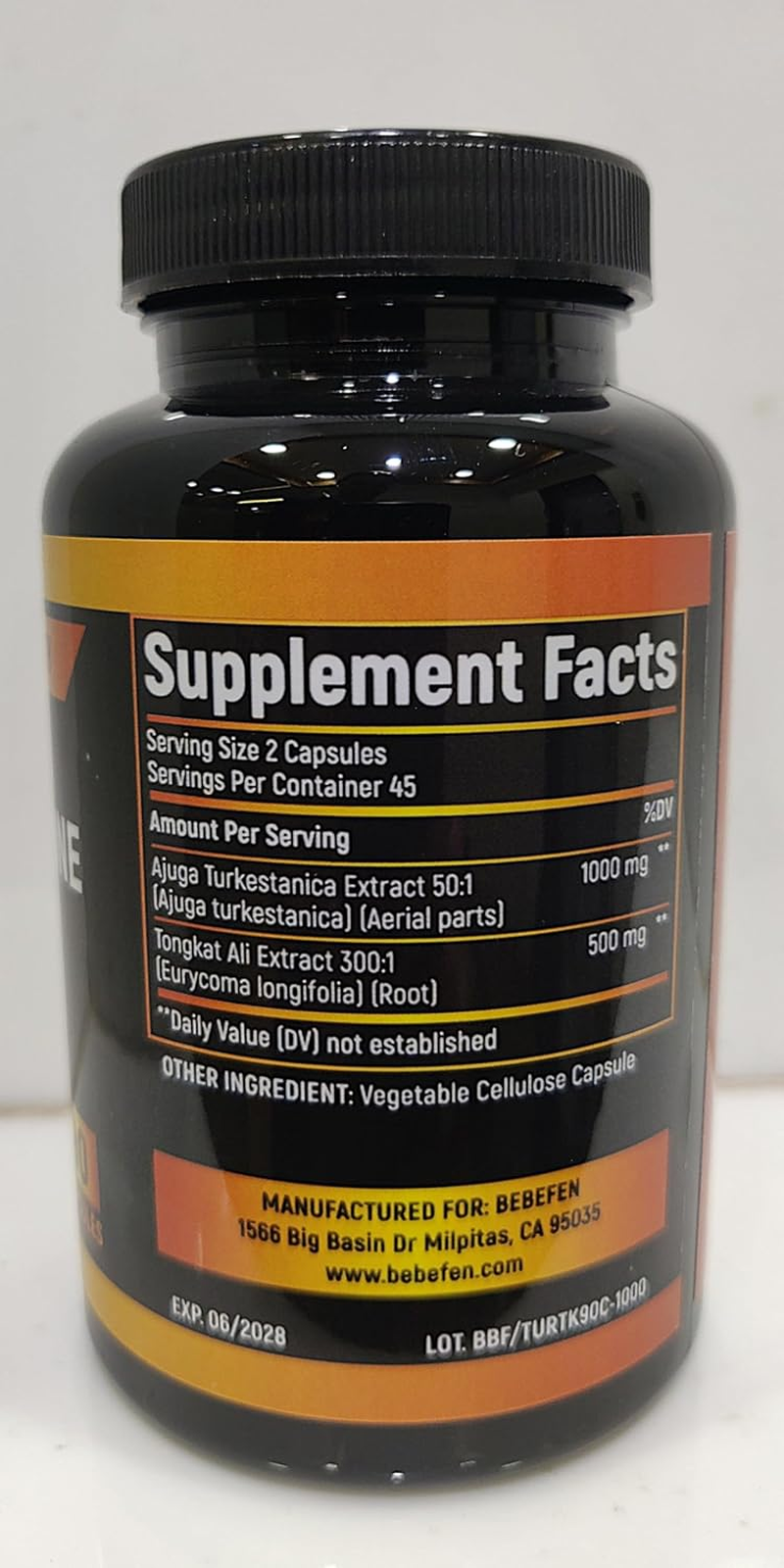 Turkesterone and Tongkat Ali Supplement - Tongkat Ali Extract and Turkesterone Supplement for Men - Non-Gmo (90 Capsules) image number 5