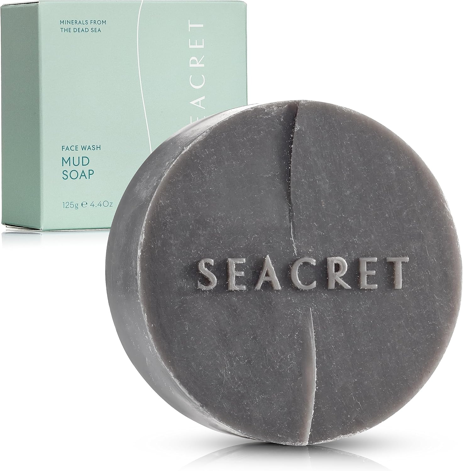 SEACRET the Dead Sea Mud Natural Soap Bar, Deep Cleansing Mineral-Rich Face and Body Wash Bar with Gentle Exfoliation, Vegan, Fragrance-Free & Cruelty-Free, Suitable for Normal to Oily Skin, 4.4 Oz image number 4