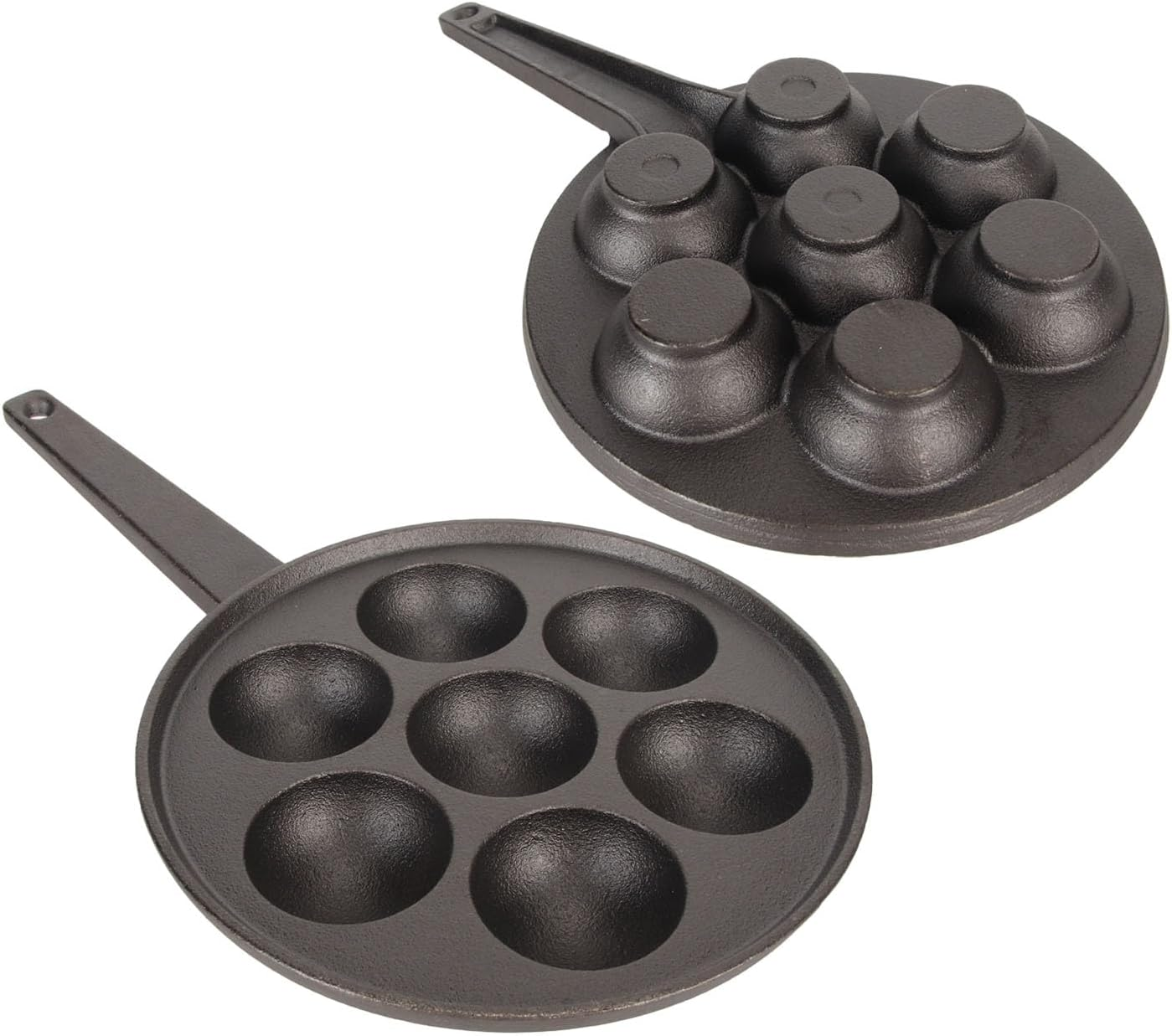 Deepened Cast Iron Takoyaki Grill Pan Nonstick 7 Holes Fast Heating for Family Breakfast image number 5