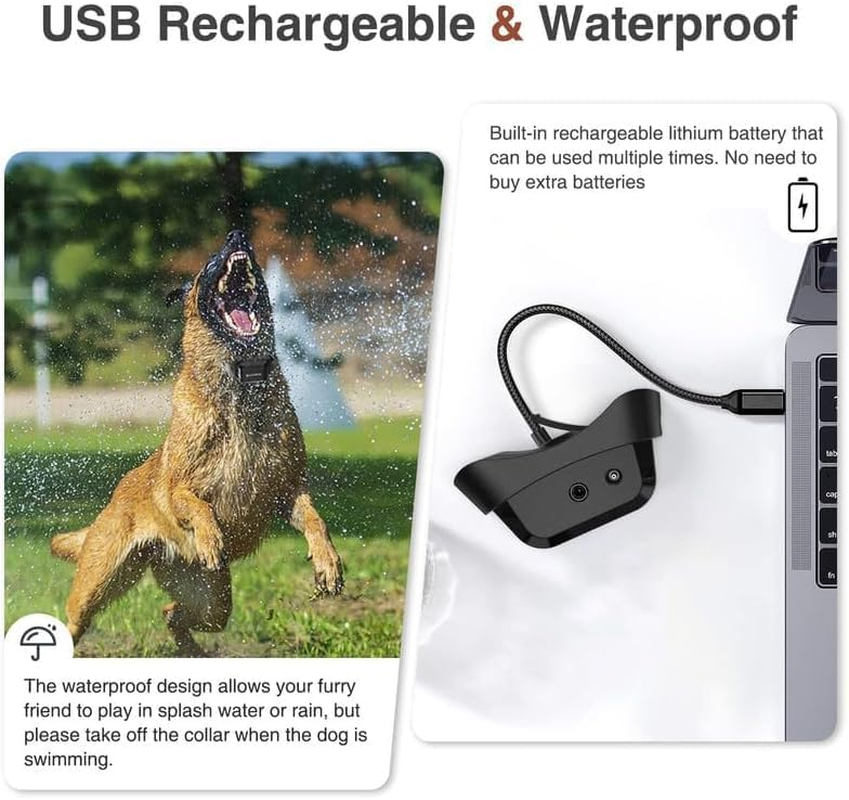 Citronella Bark Collar, Automatic Citronella Dog Bark Collar Spray anti Dog Bark Collars with 2 Adjustable Spray Level, Citronella Dog Barking Training Collar No Shock Safty for Dogs image number 2