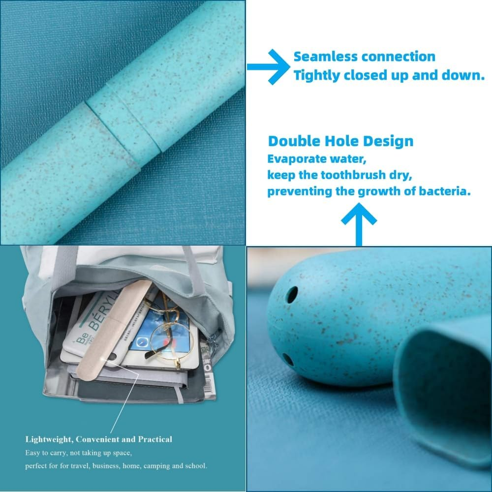 FUNNTY 4 Pack Travel Toothbrush Case, Holder Toothbrush Travel Containers for Travel/Camping/School/Home/Dust-Proof/Sanitary/Business/Travel Toothbrush Holder image number 2