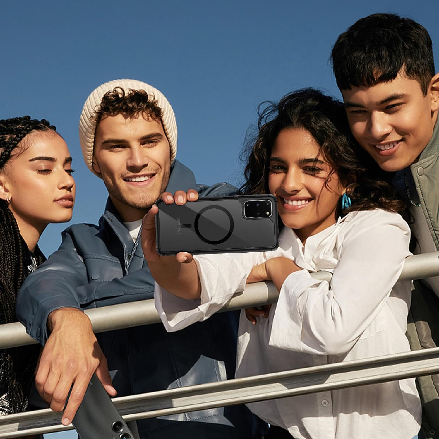 Guizzcg Samsung Galaxy S20 plus Case, Mag-Safe Compatible, Translucent Matte Shockproof Case, Screen & Lens Protection, Anti-Slip, Anti-Fingerprint, Full Protection