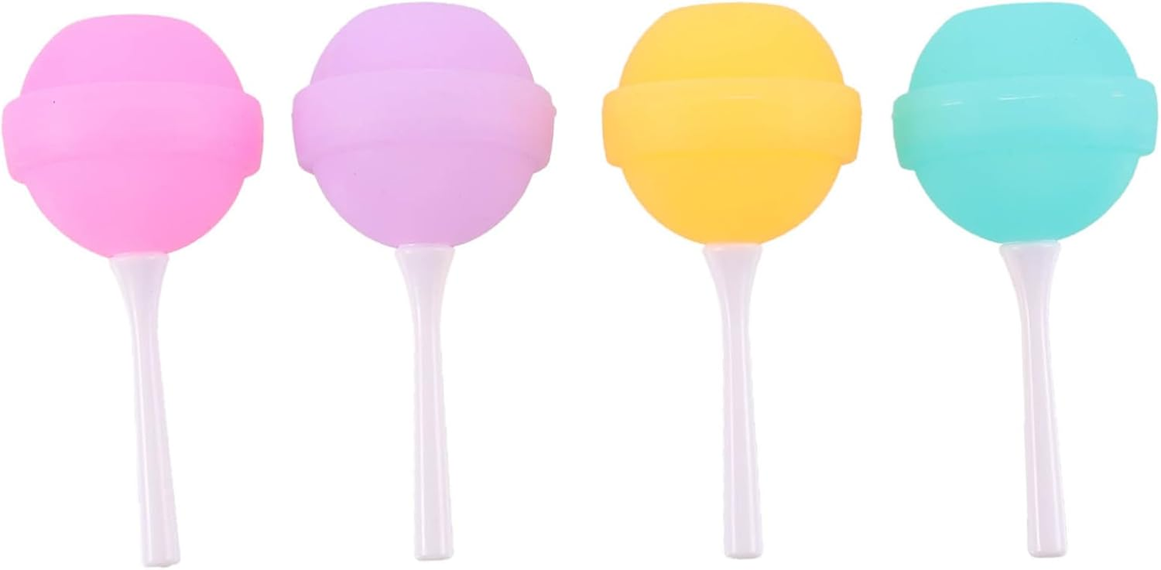 UTHCLO 4Pcs Silicone Lollipop Shape Ice Mold Maker for Creative Treats Easy to Clean Space-Saving Design for Boys and Girls and Family Fun image number 1